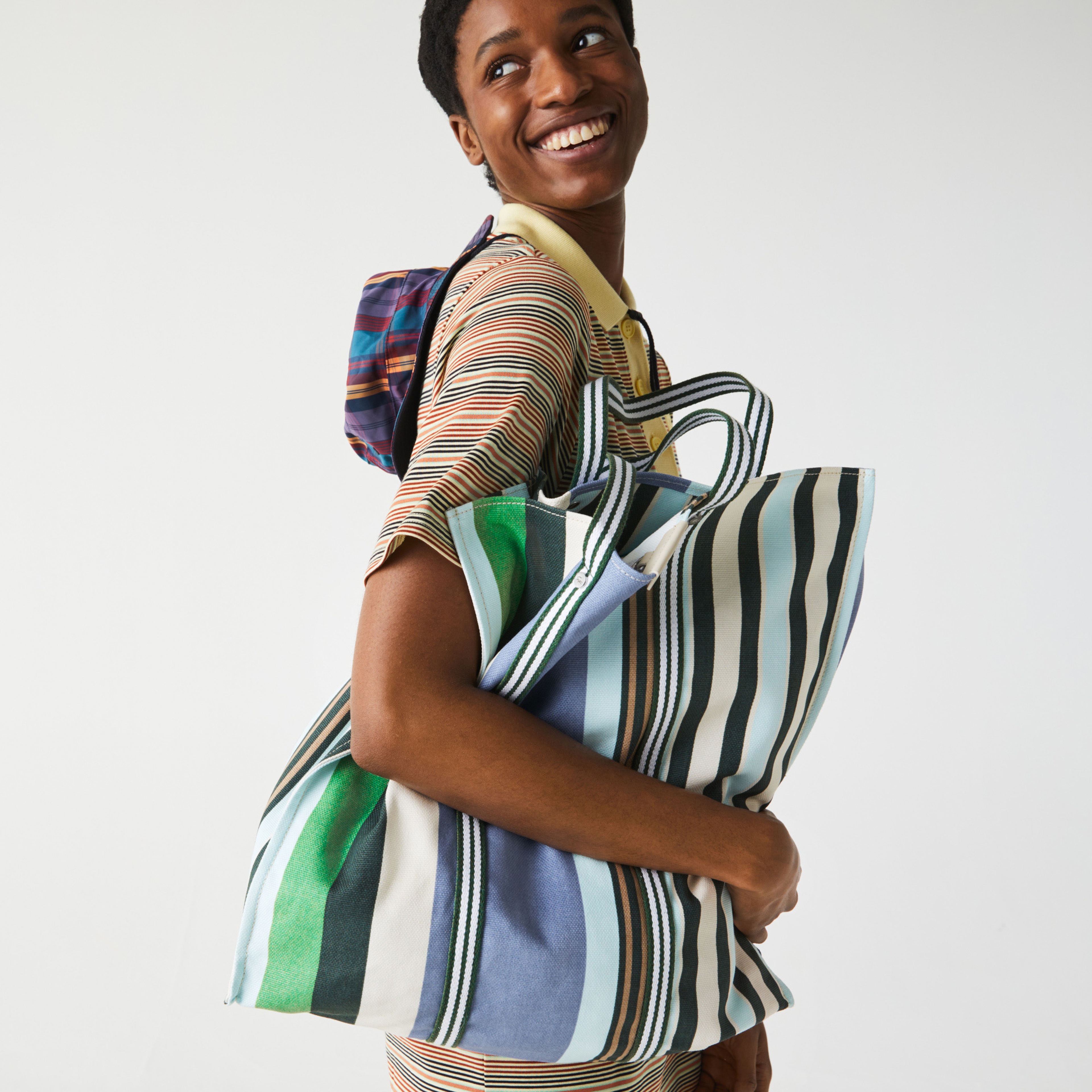 Lacoste Kadın Çizgili Renkli Çanta