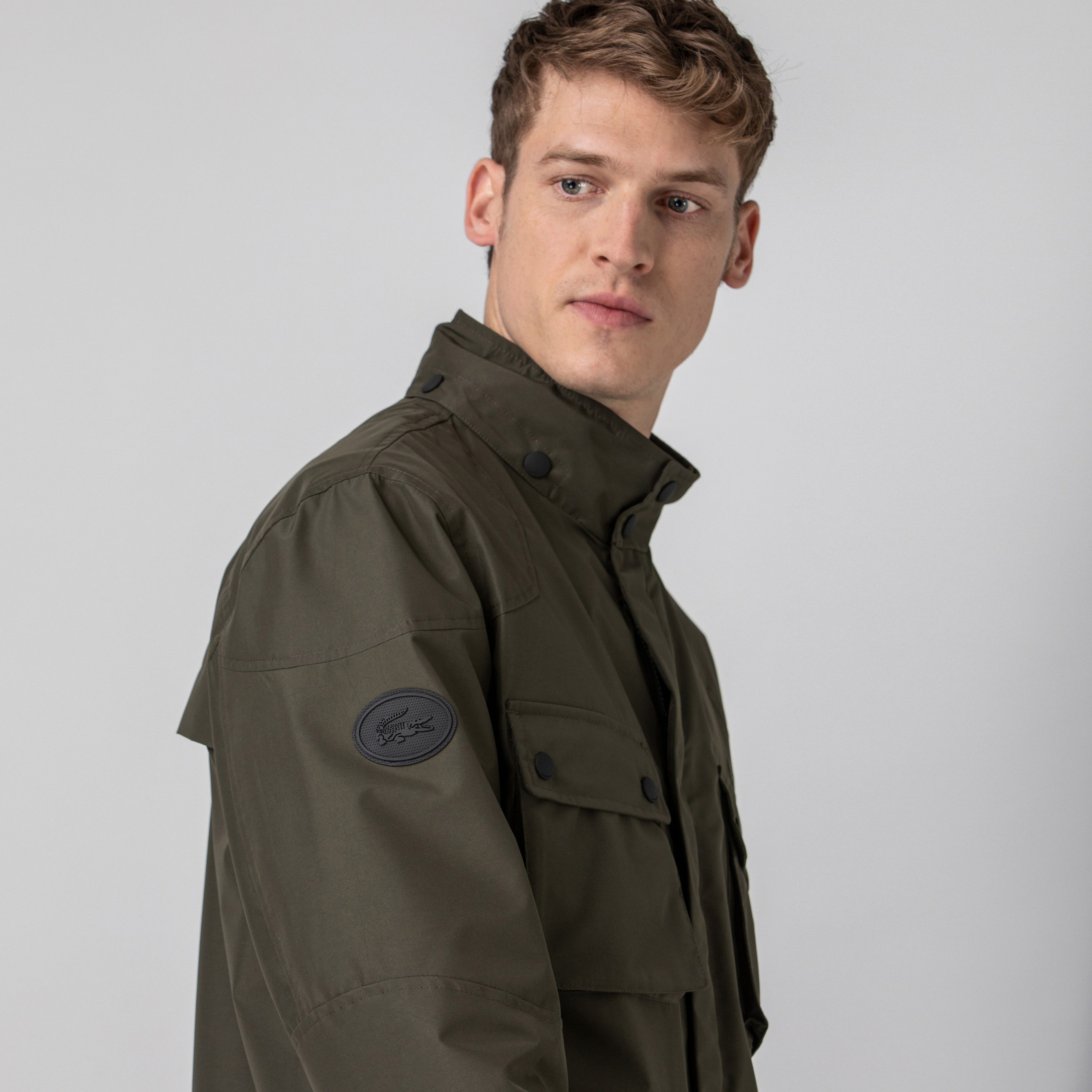 Lacoste Erkek Dik Yaka Haki Mont