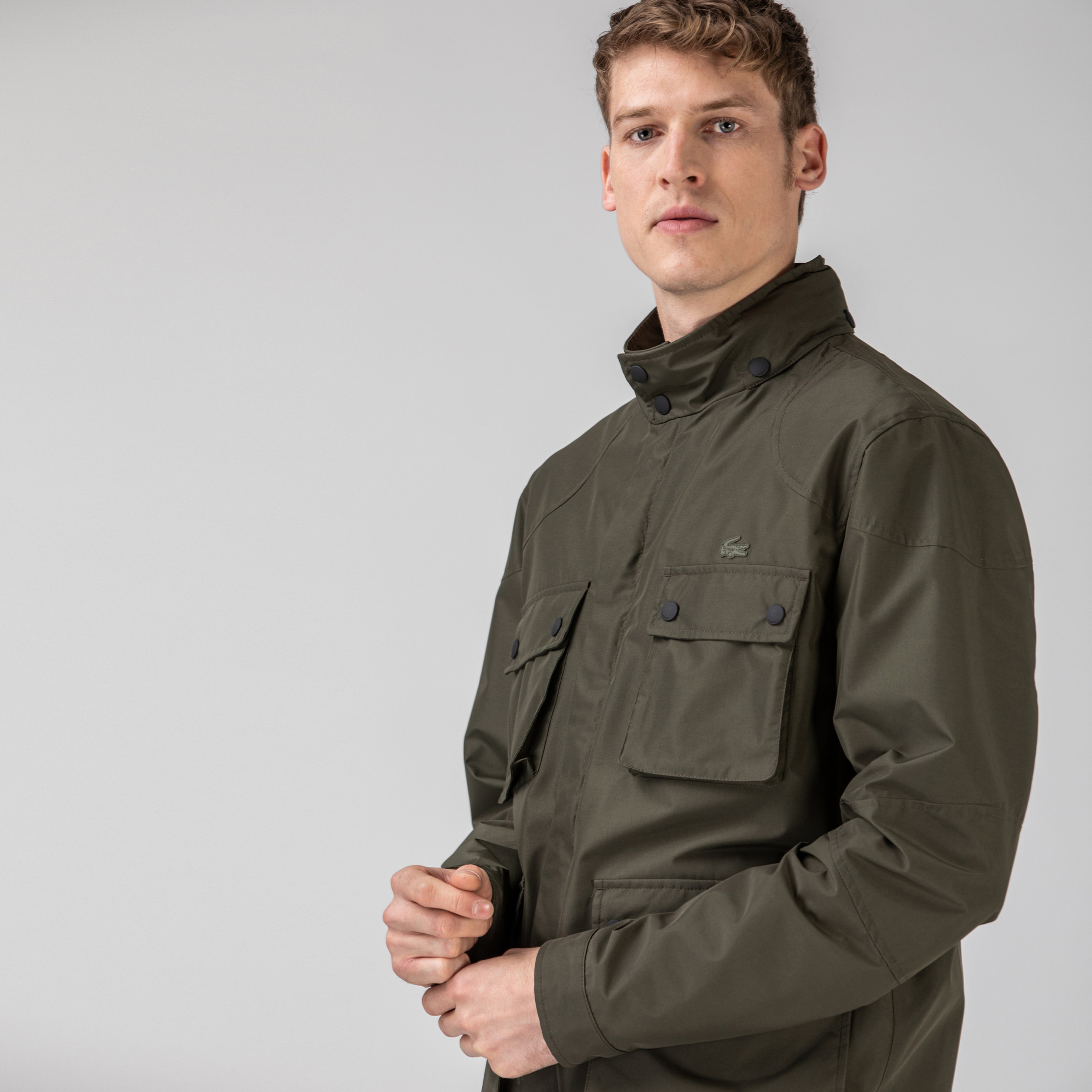 Lacoste Erkek Dik Yaka Haki Mont