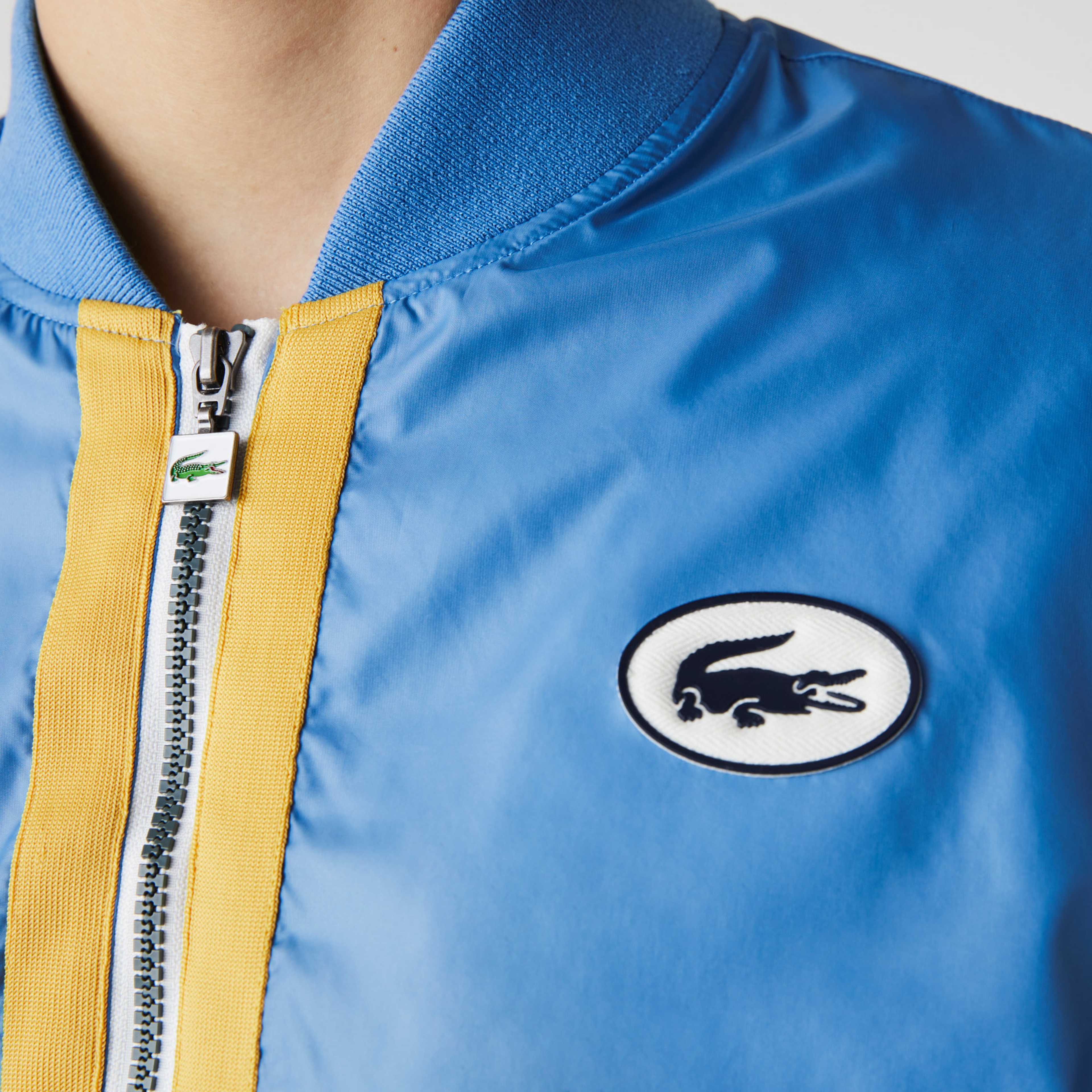 Lacoste Erkek Hakim Yaka Fermuarlı Mavi Ceket