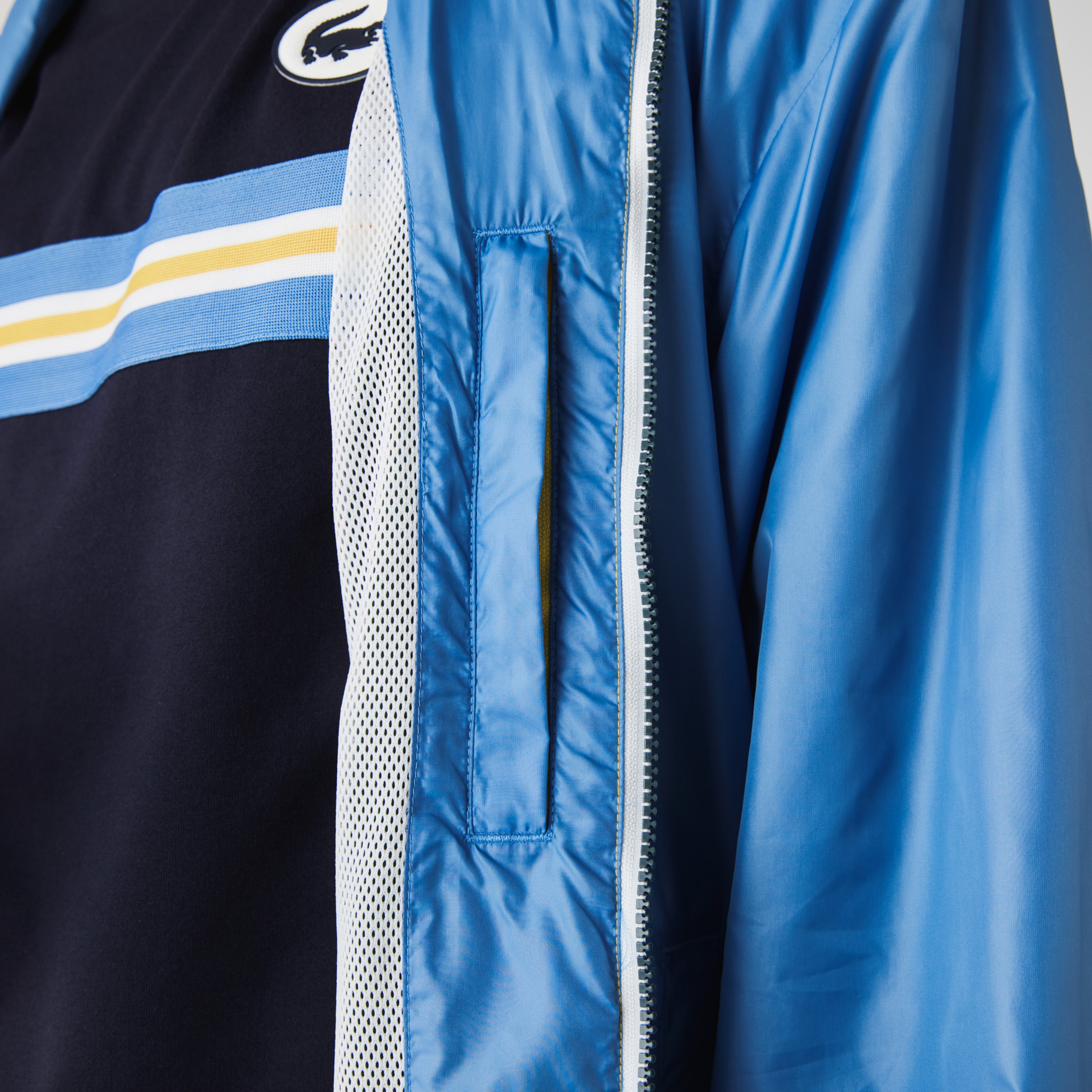 Lacoste Erkek Hakim Yaka Fermuarlı Mavi Ceket