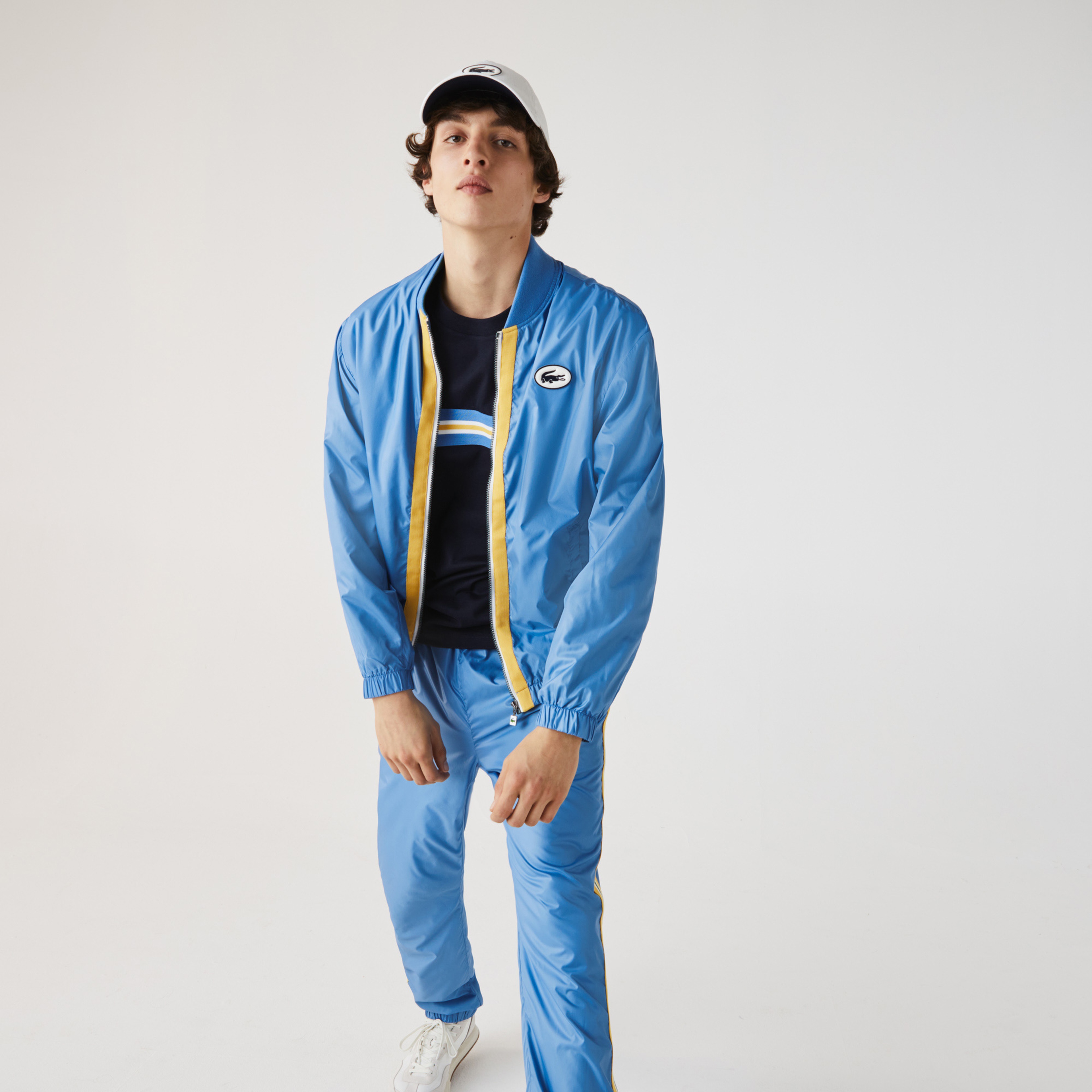 Lacoste Erkek Hakim Yaka Fermuarlı Mavi Ceket