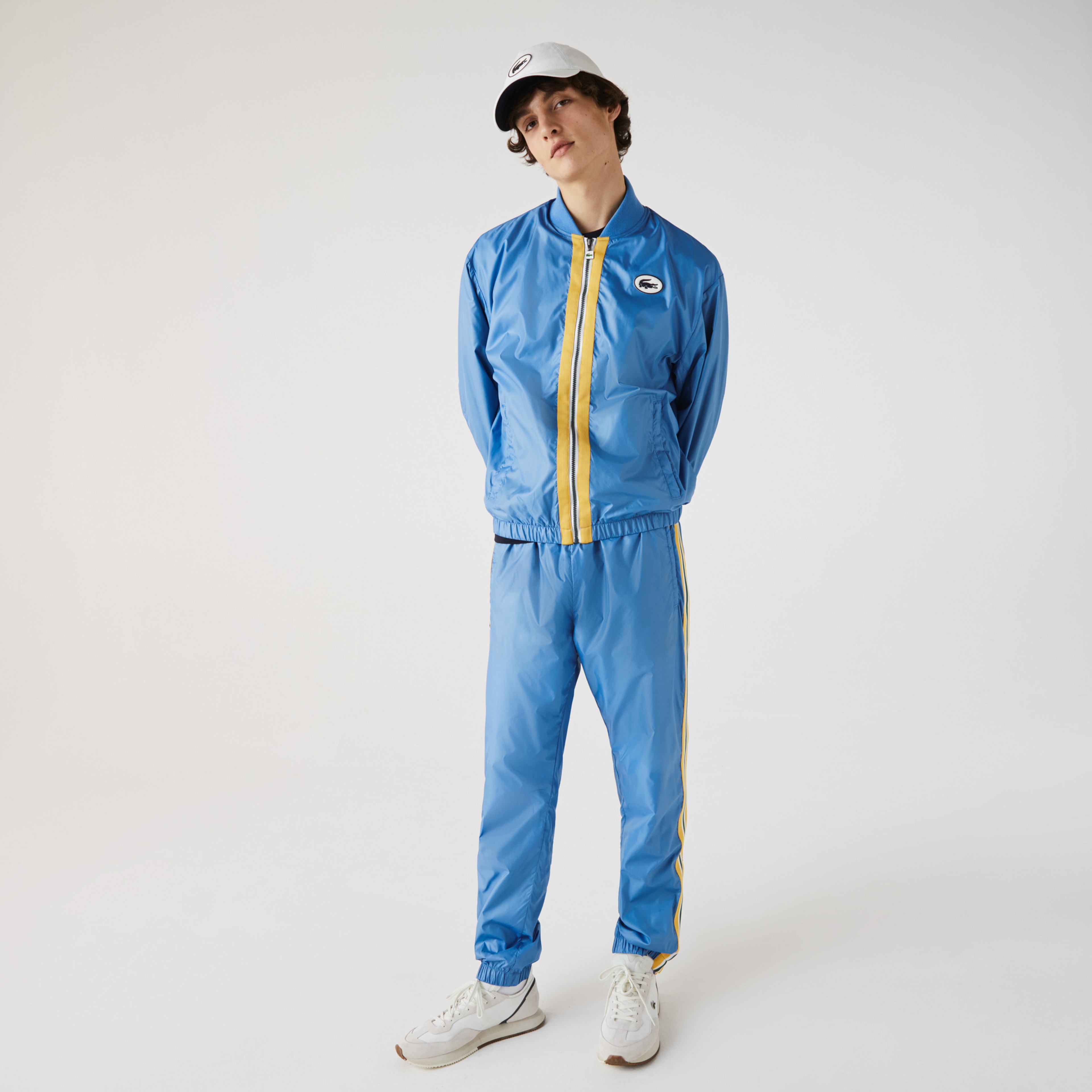 Lacoste Erkek Hakim Yaka Fermuarlı Mavi Ceket