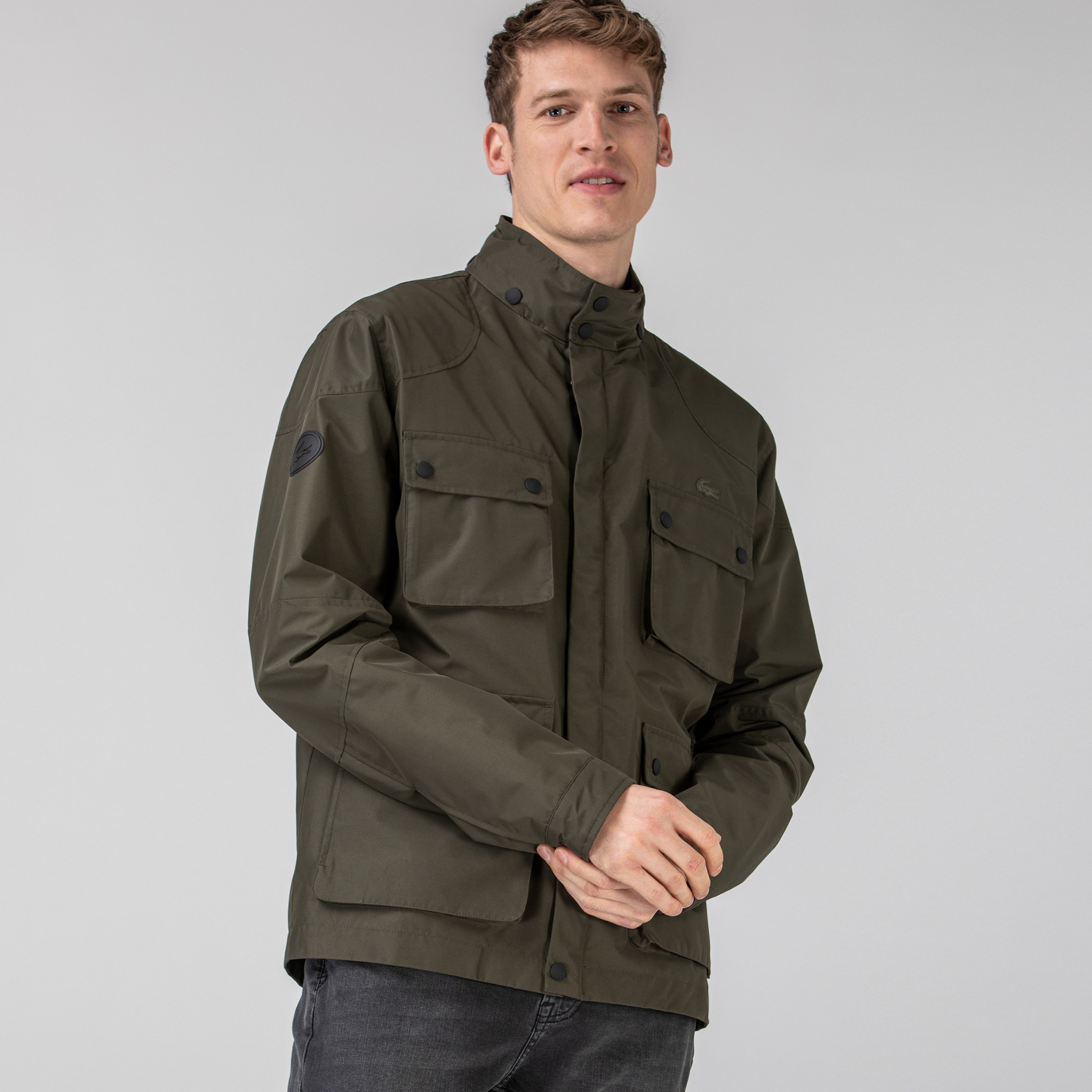 Lacoste Erkek Dik Yaka Haki Mont