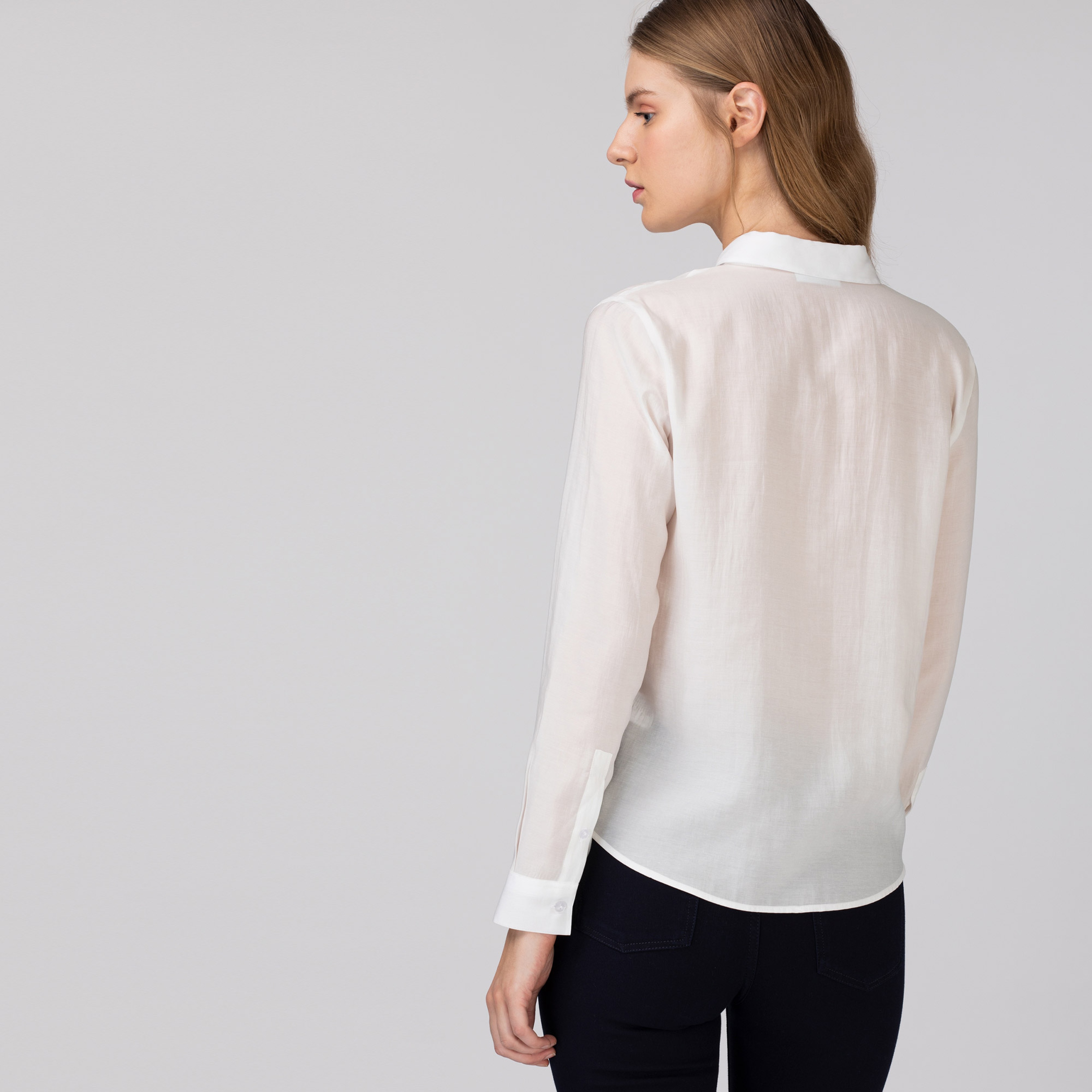 Lacoste Kadın Beyaz Gömlek