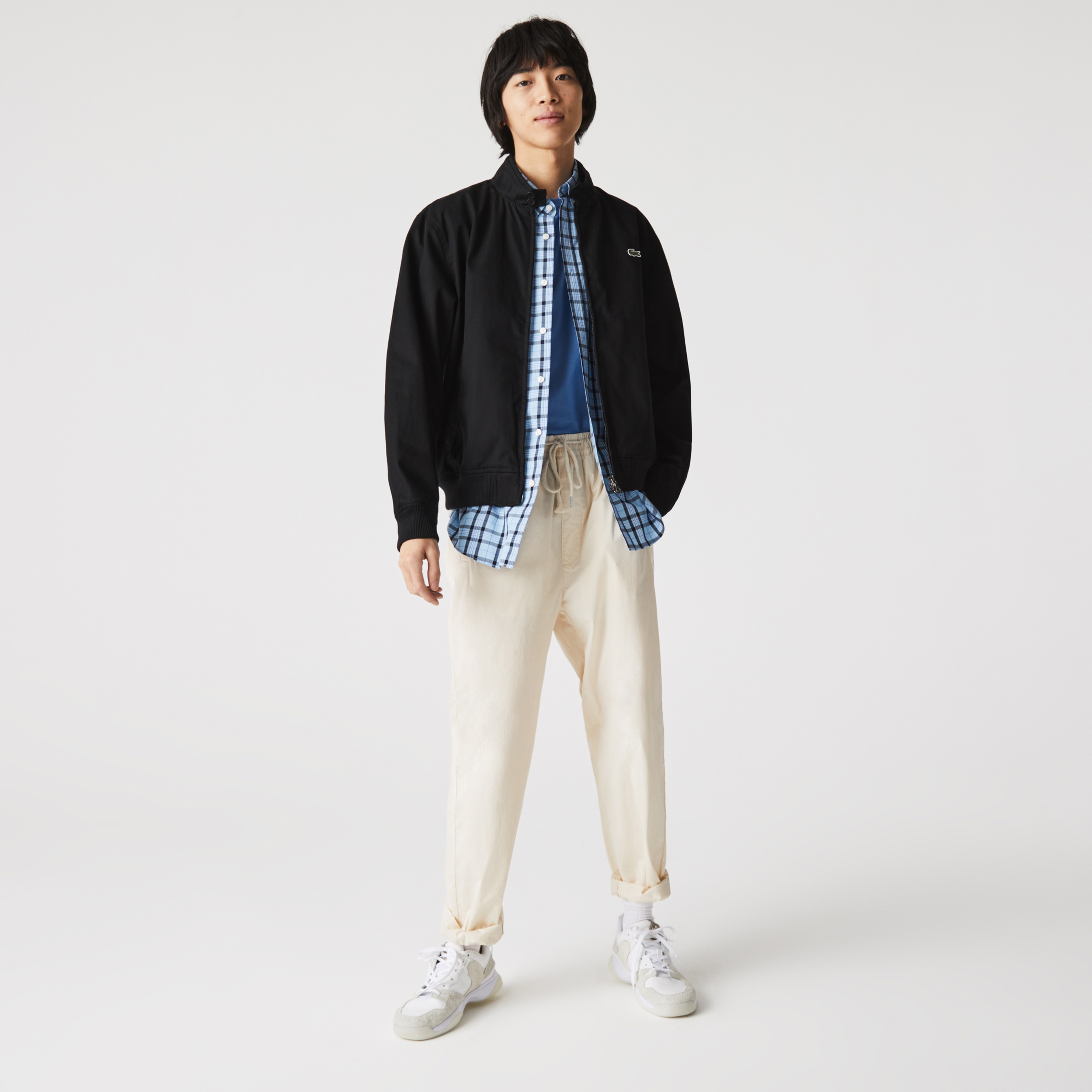 Lacoste Erkek Dik Yaka Siyah Mont