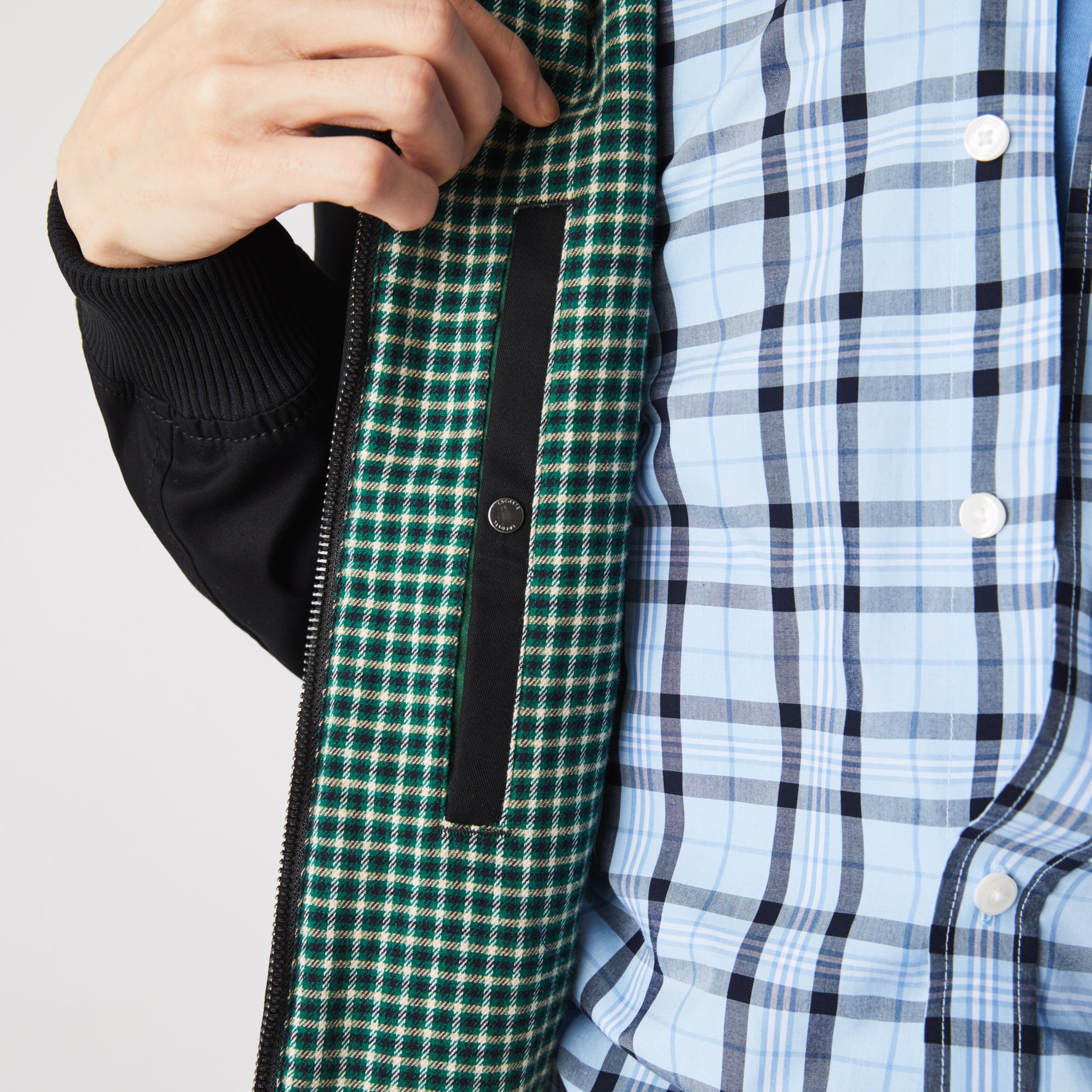 Lacoste Erkek Dik Yaka Siyah Mont