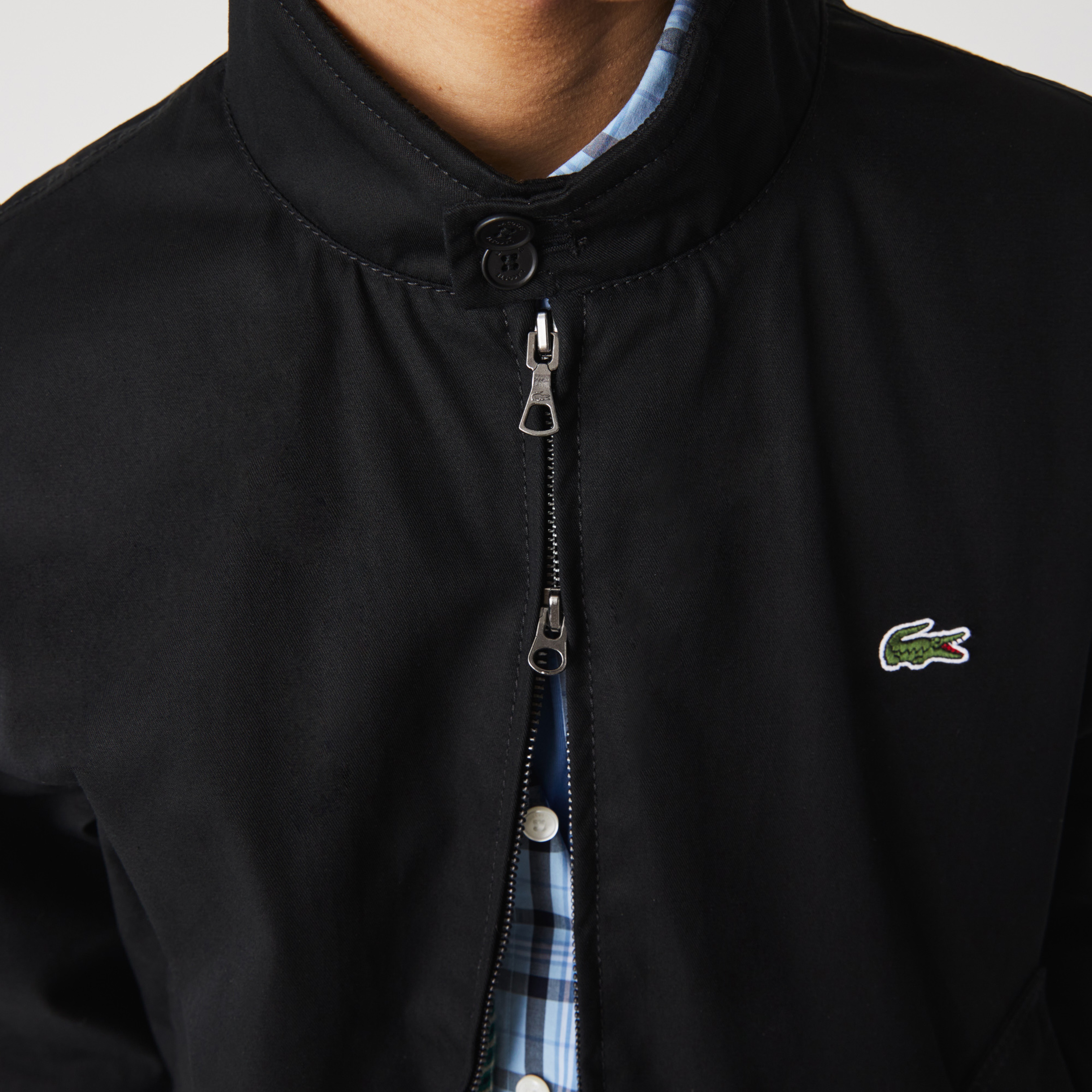 Lacoste Erkek Dik Yaka Siyah Mont