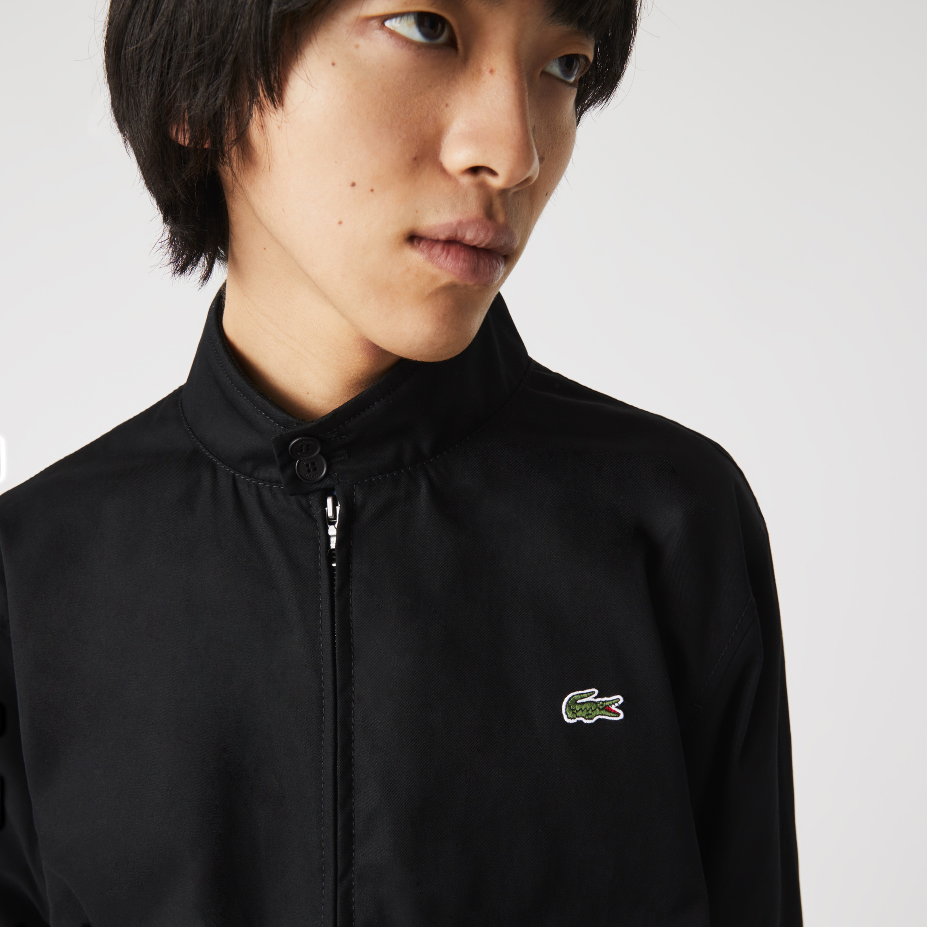 Lacoste Erkek Dik Yaka Siyah Mont