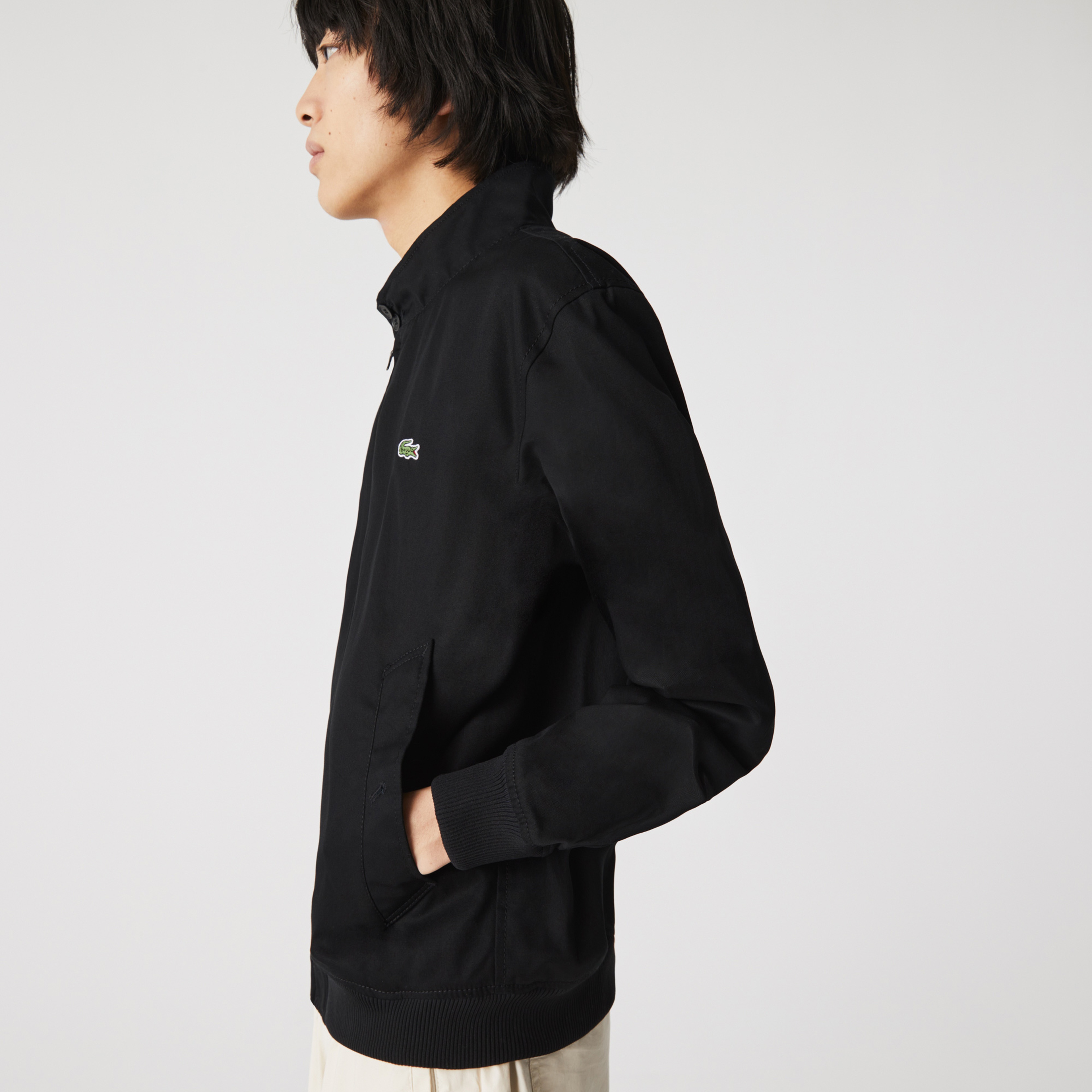 Lacoste Erkek Dik Yaka Siyah Mont