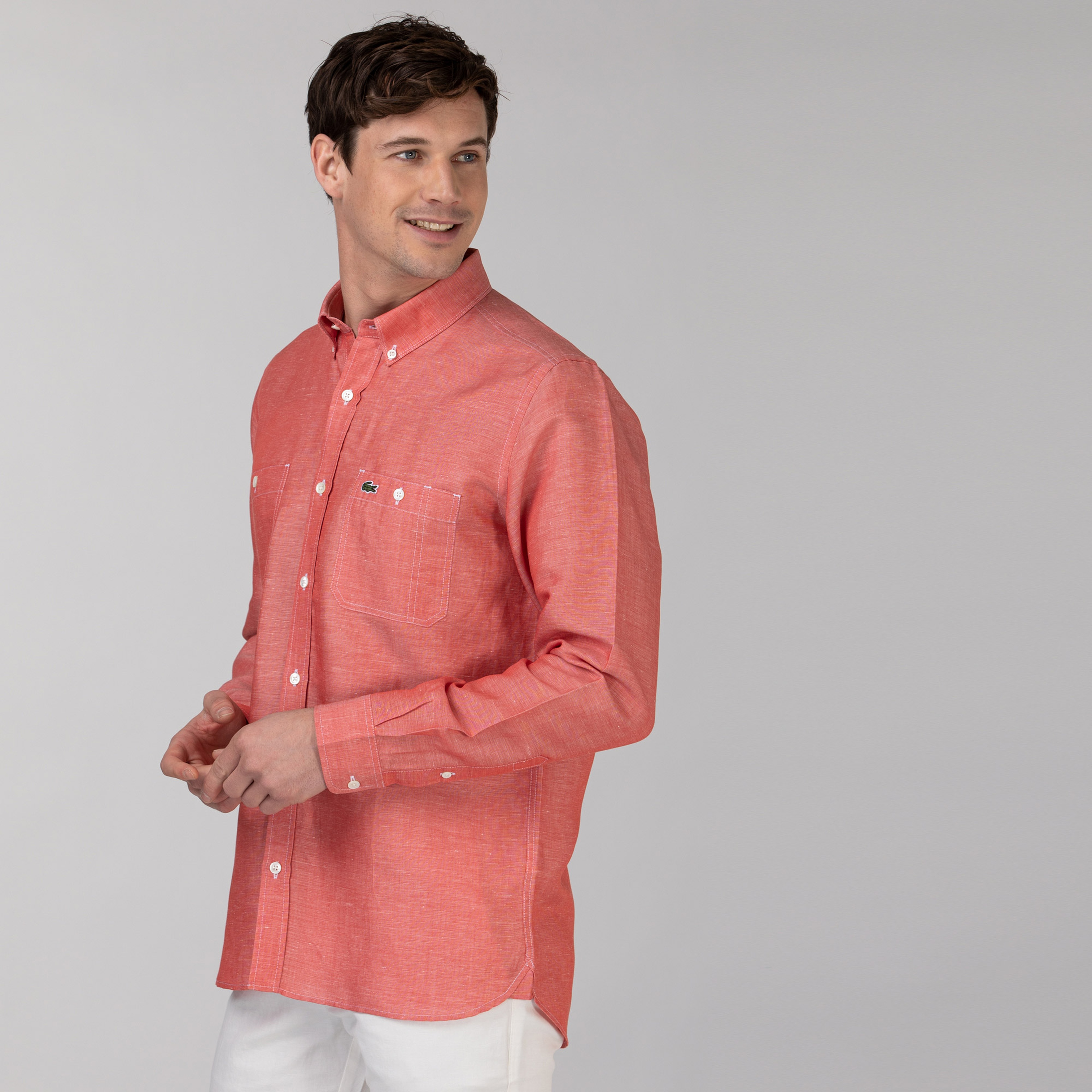 Lacoste Erkek Regular Fit Pembe Gömlek