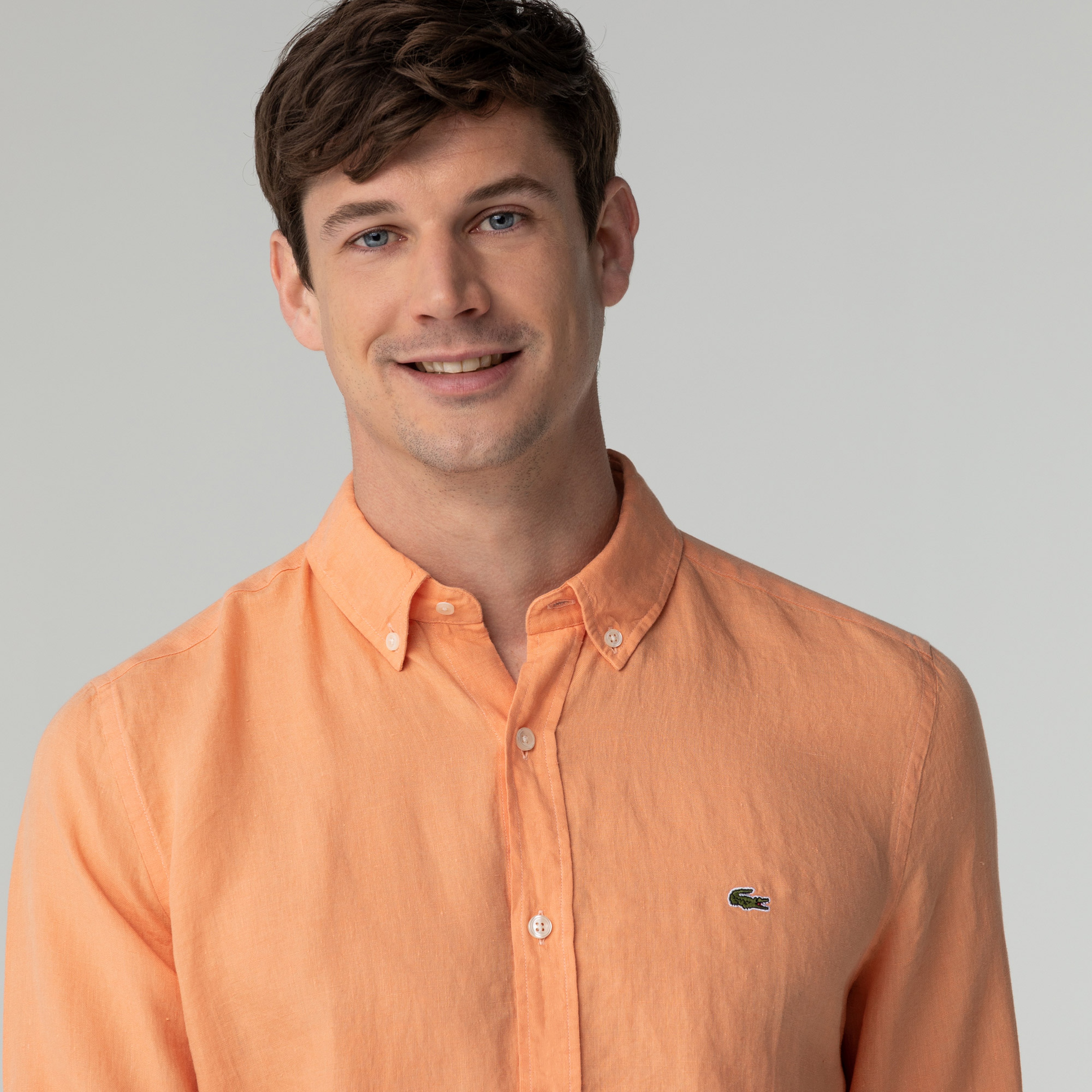Lacoste Erkek Slim Fit Turuncu Gömlek