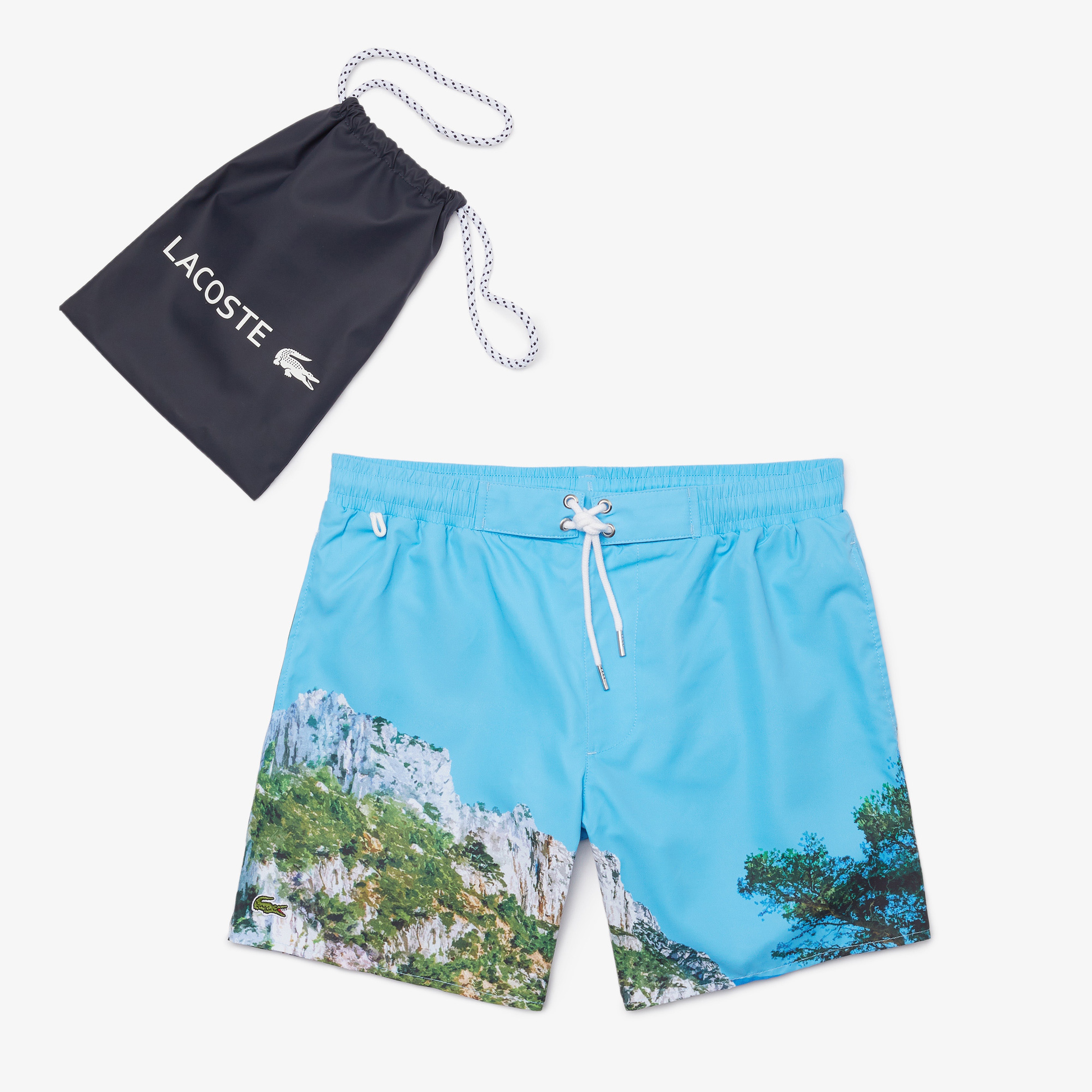 Lacoste Erkek Mavi Deniz Şortu