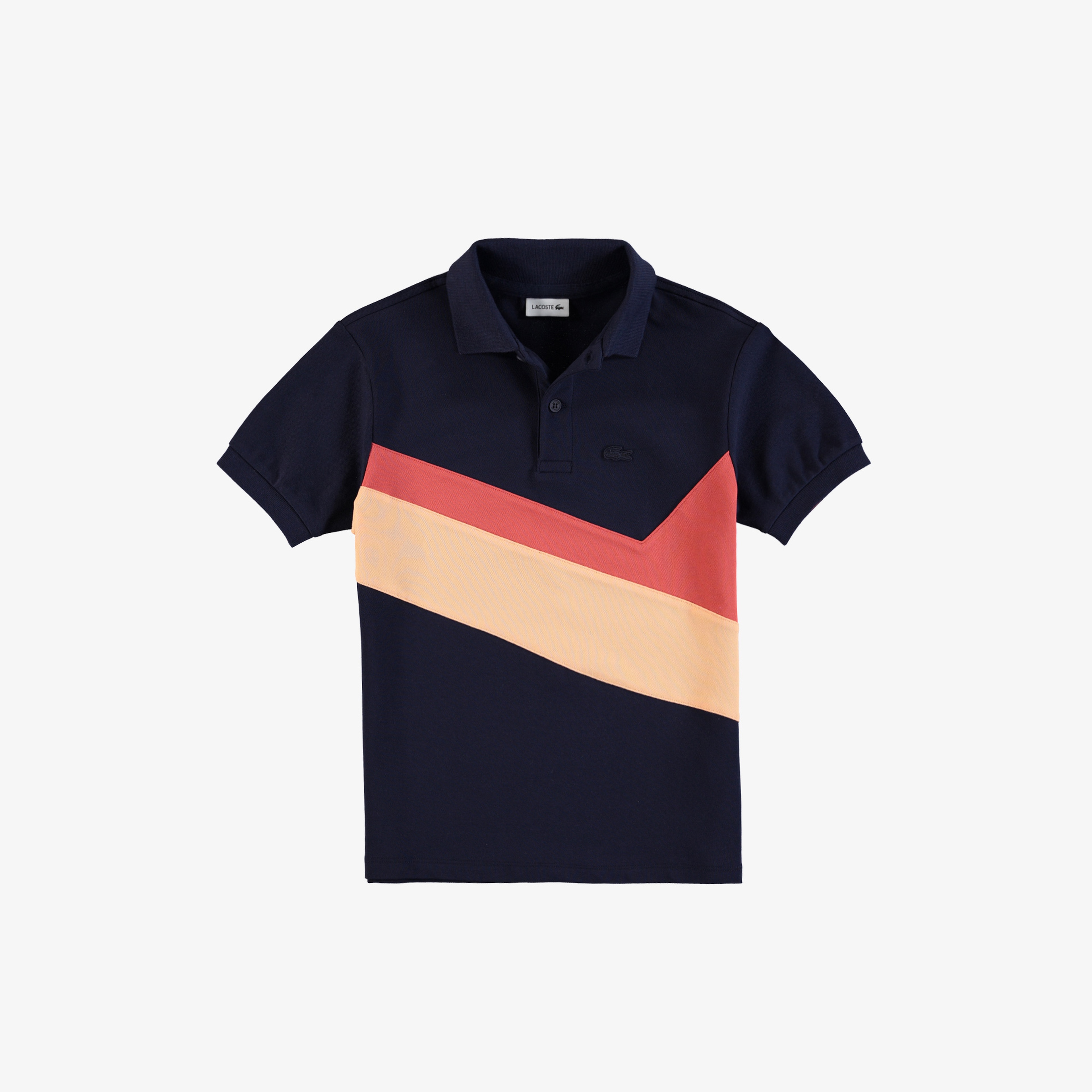 Lacoste Çocuk Renk Bloklu Lacivert Polo
