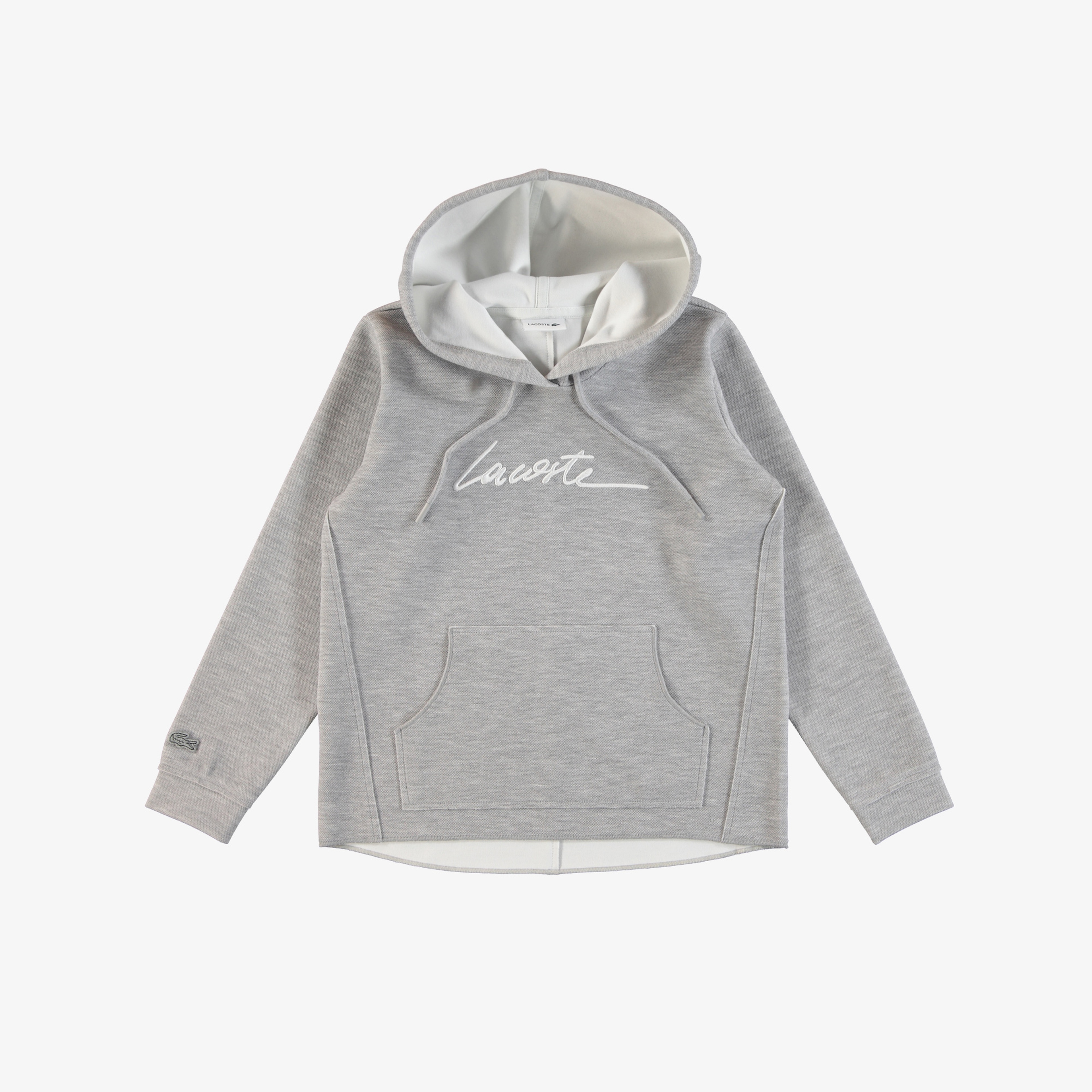 Lacoste Çocuk Kapüşonlu Baskılı Gri Sweatshirt