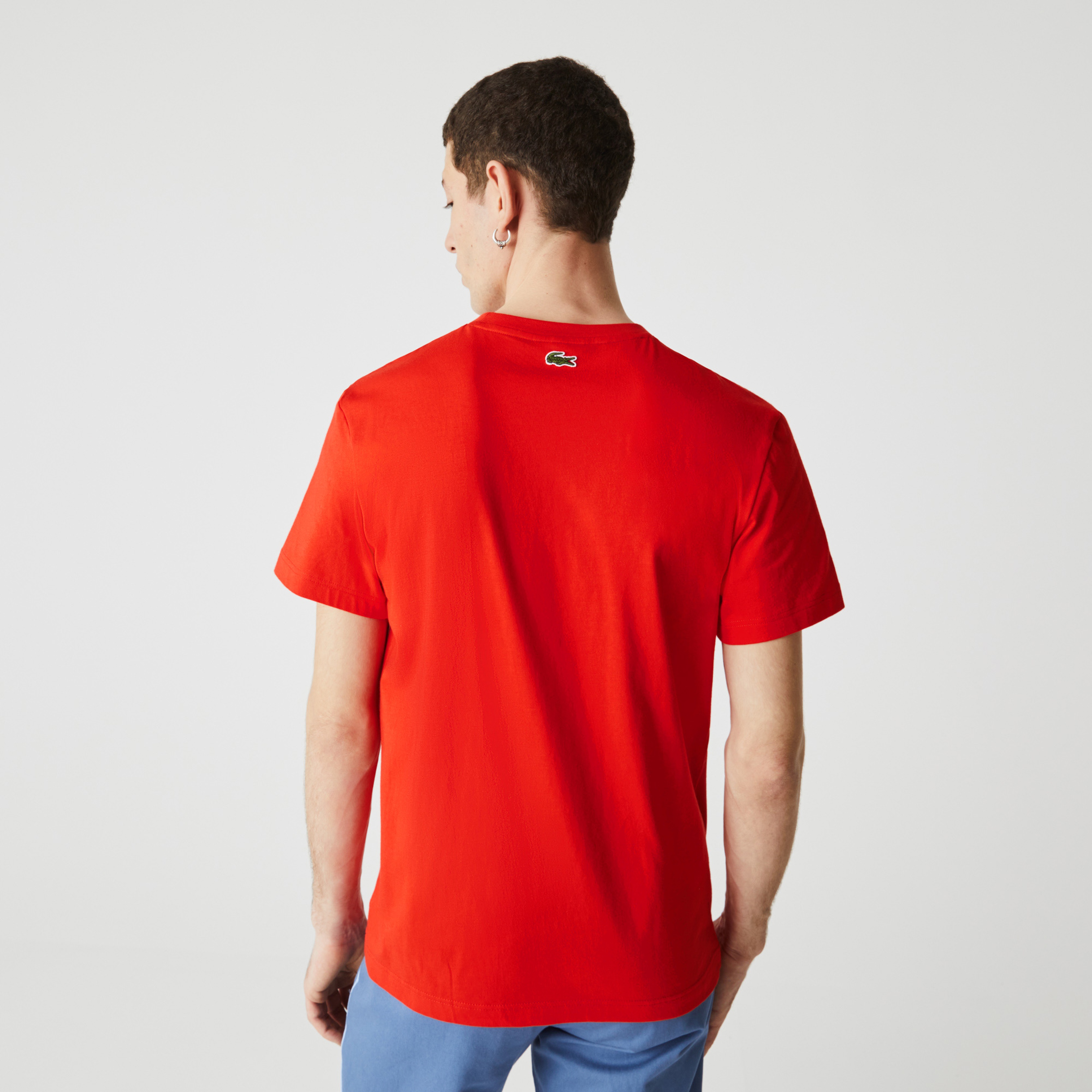 Lacoste Erkek Regular Fit Bisiklet Yaka Timsah Kırmızı T-Shirt