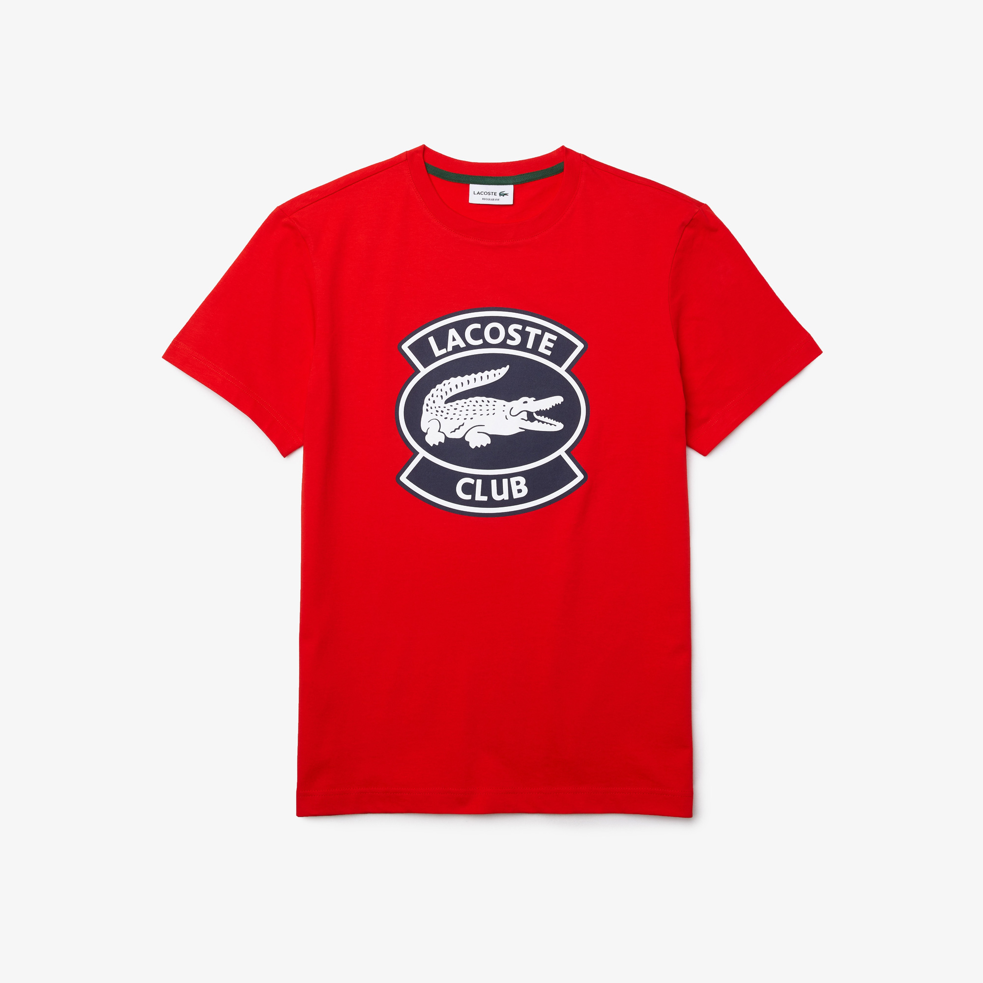 Lacoste Erkek Regular Fit Bisiklet Yaka Timsah Kırmızı T-Shirt