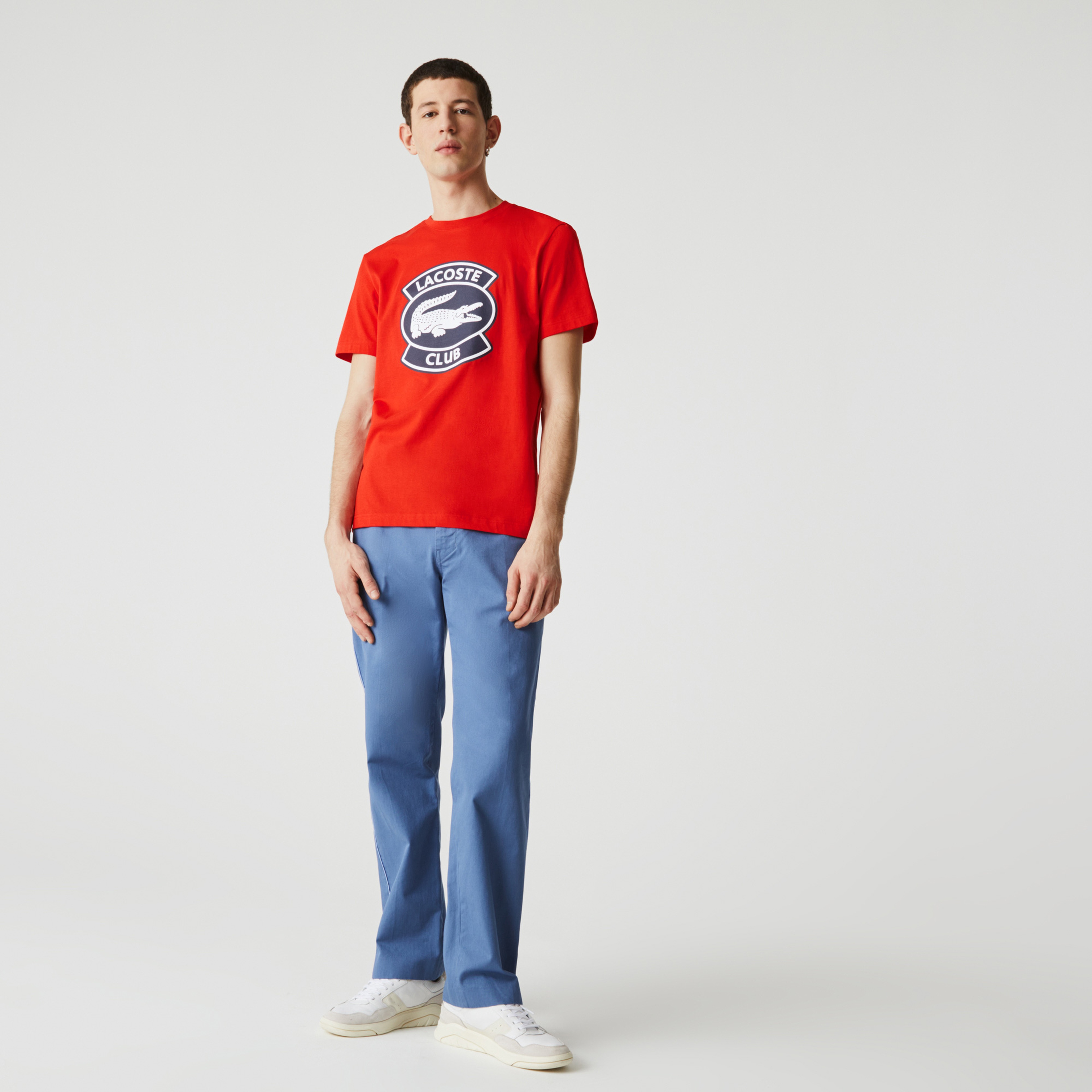 Lacoste Erkek Regular Fit Bisiklet Yaka Timsah Kırmızı T-Shirt