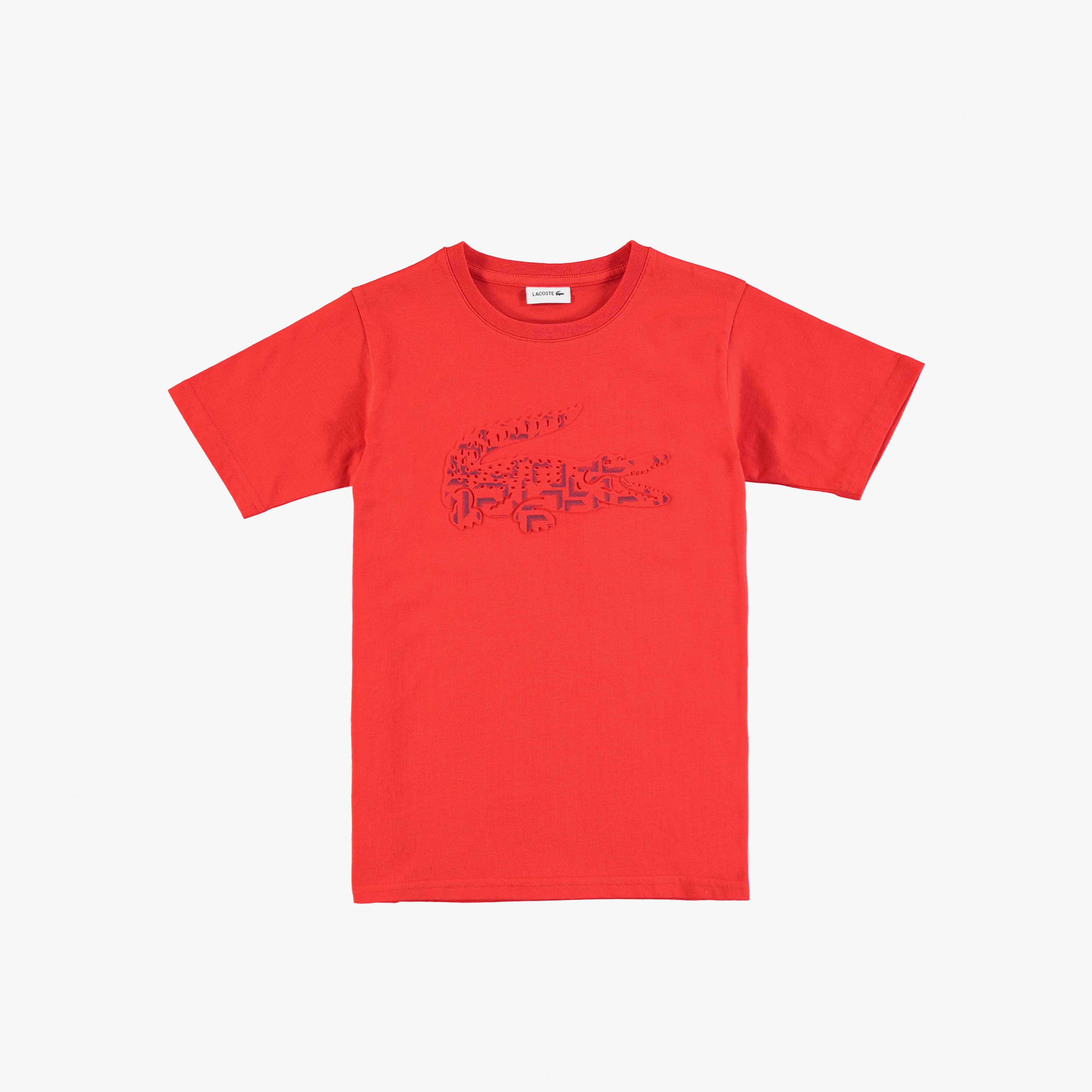 Lacoste Çocuk Bisiklet Yaka Baskılı Kırmızı T-Shirt