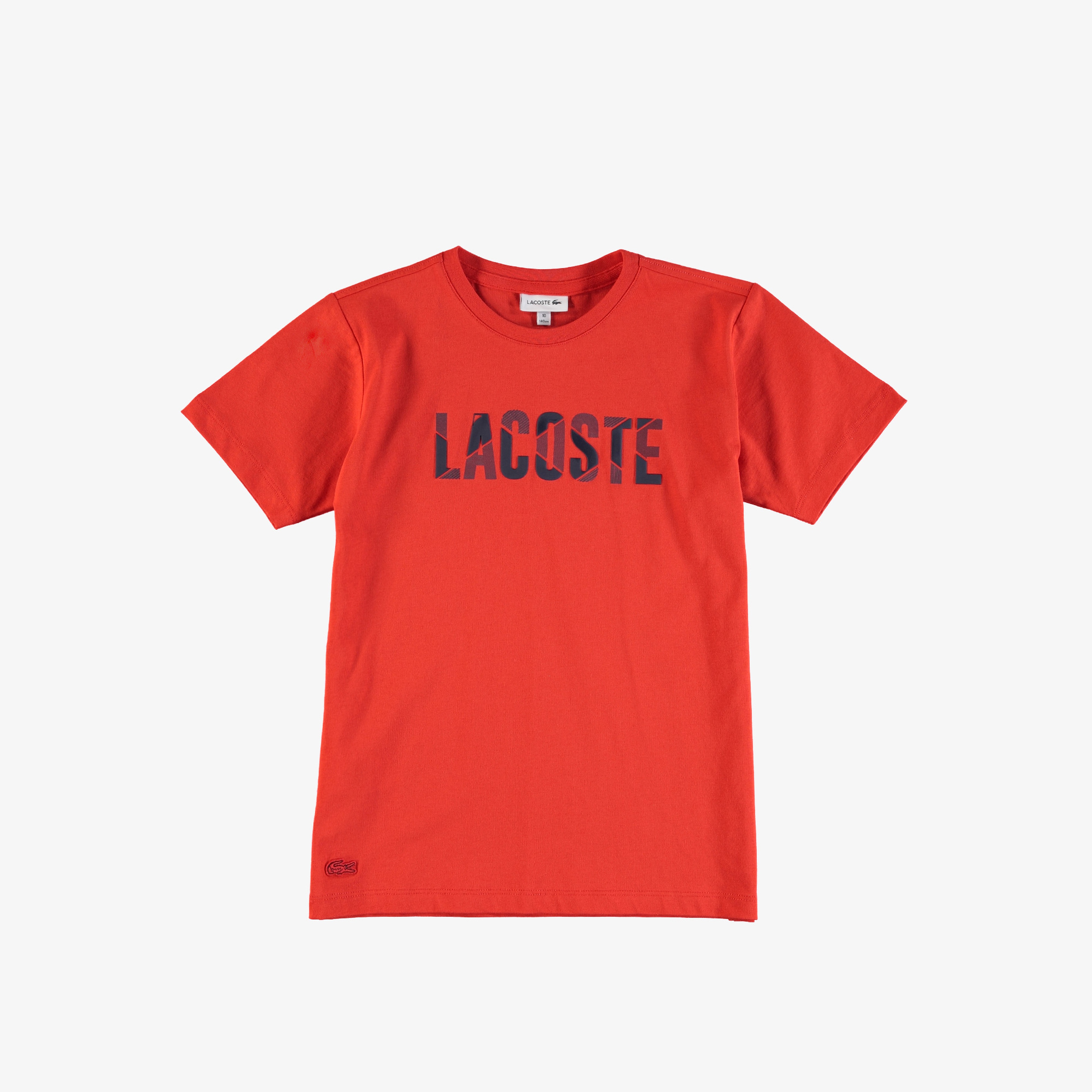 Lacoste Çocuk Bisiklet Yaka Baskılı Kırmızı T-Shirt