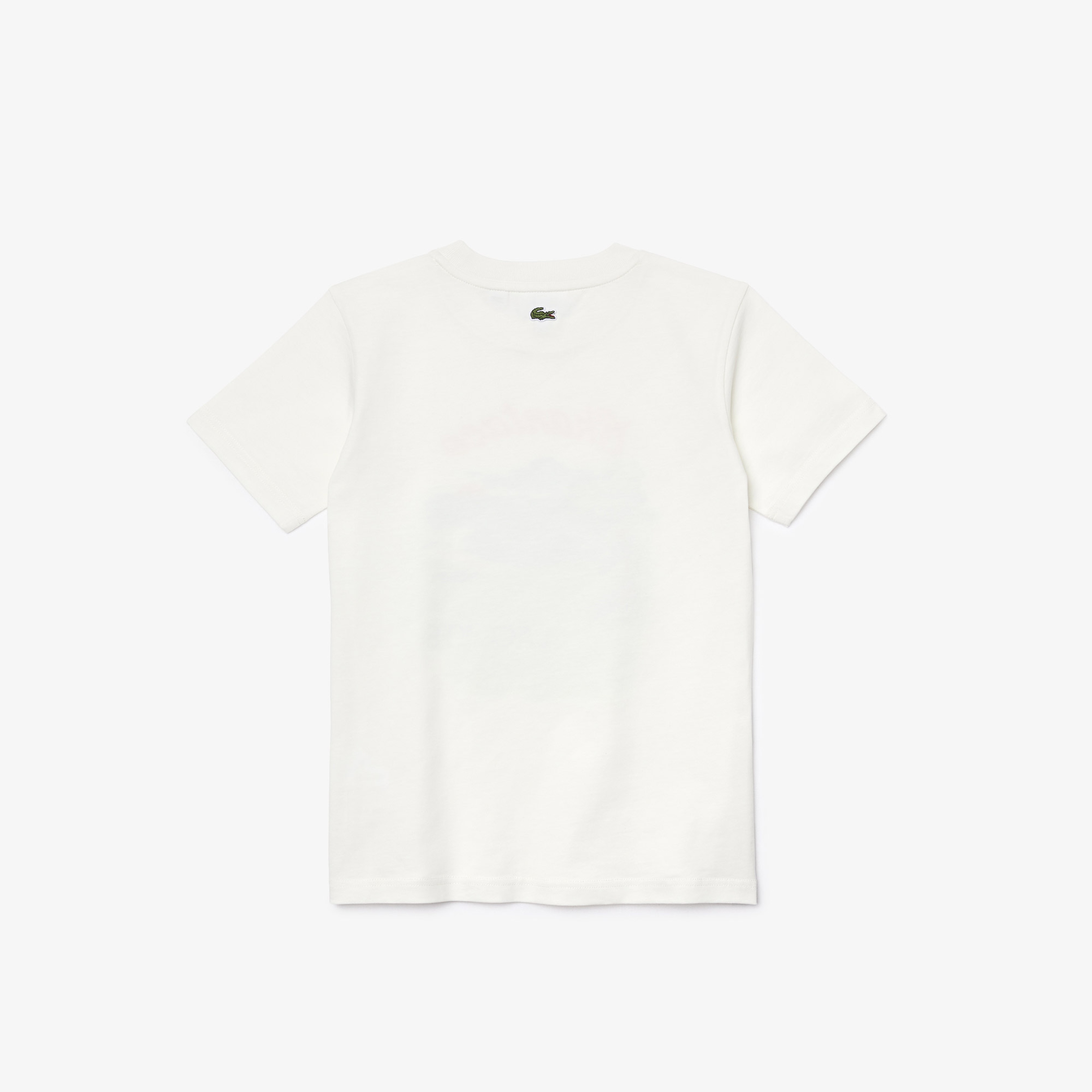 Lacoste Çocuk Bisiklet Yaka Baskılı Beyaz T-Shirt