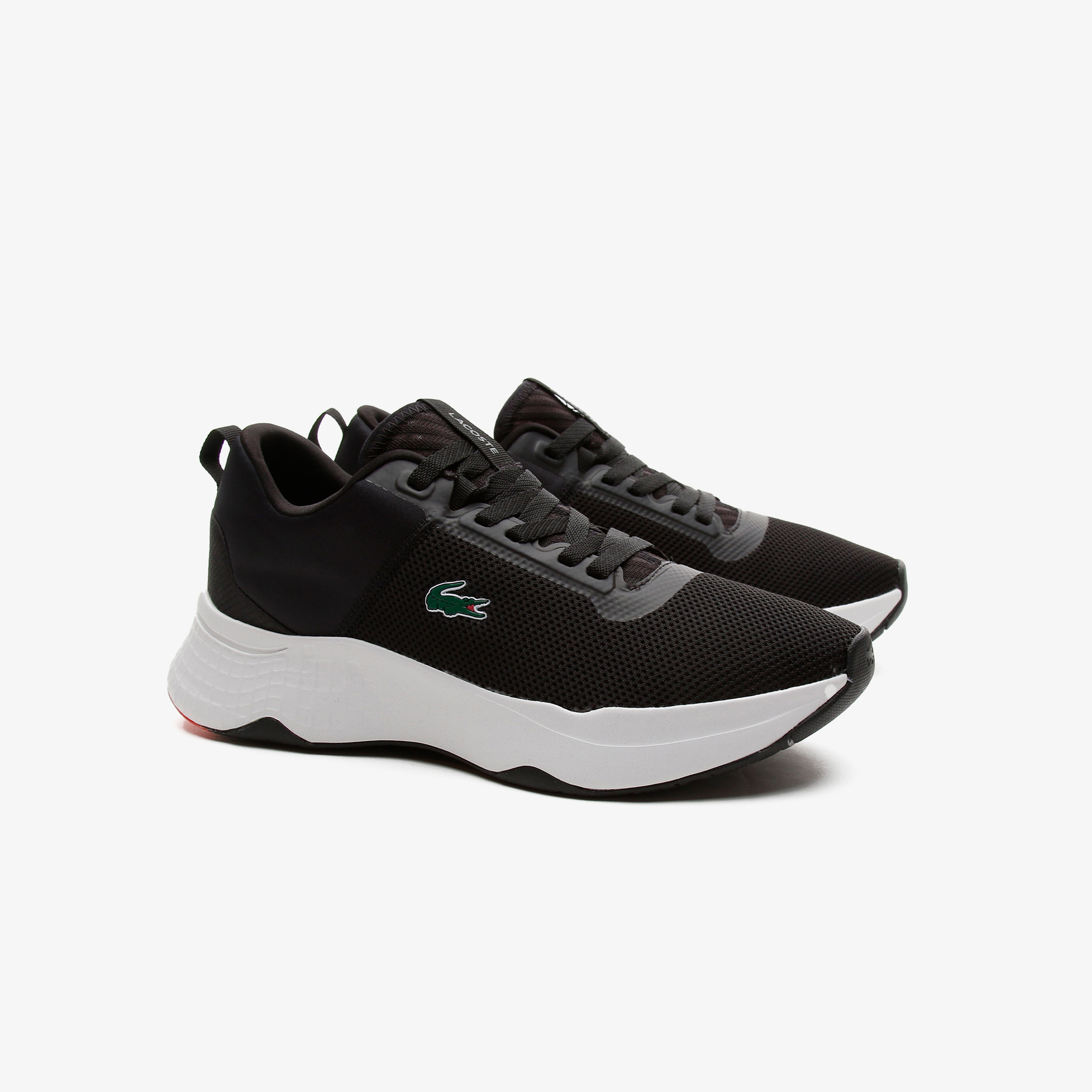 Lacoste Court-Drive 0721 1 Sma Erkek Siyah - Kırmızı Spor Ayakkabı