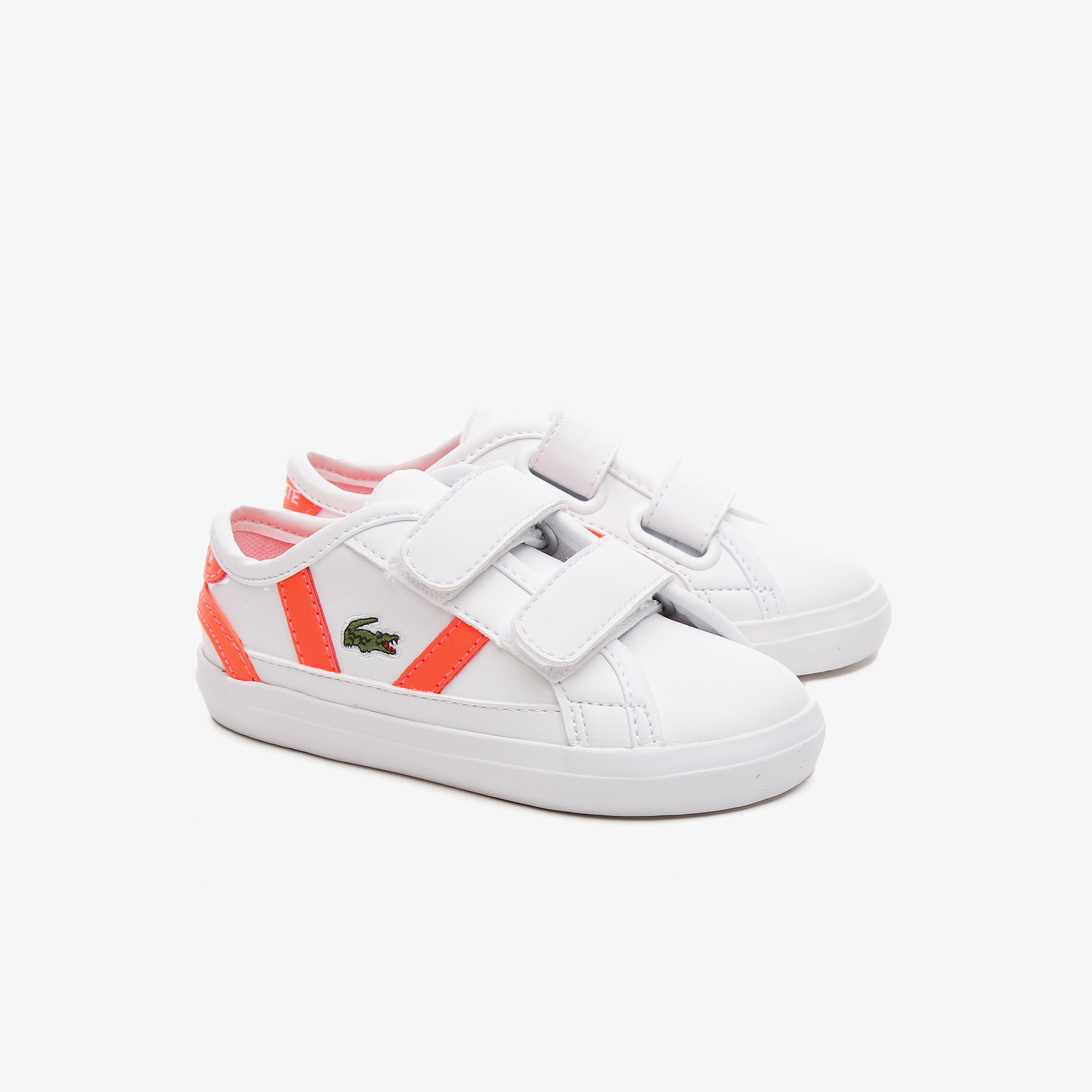 Lacoste Sideline 0721 1 Cui Çocuk Beyaz - Pembe Spor Ayakkabı