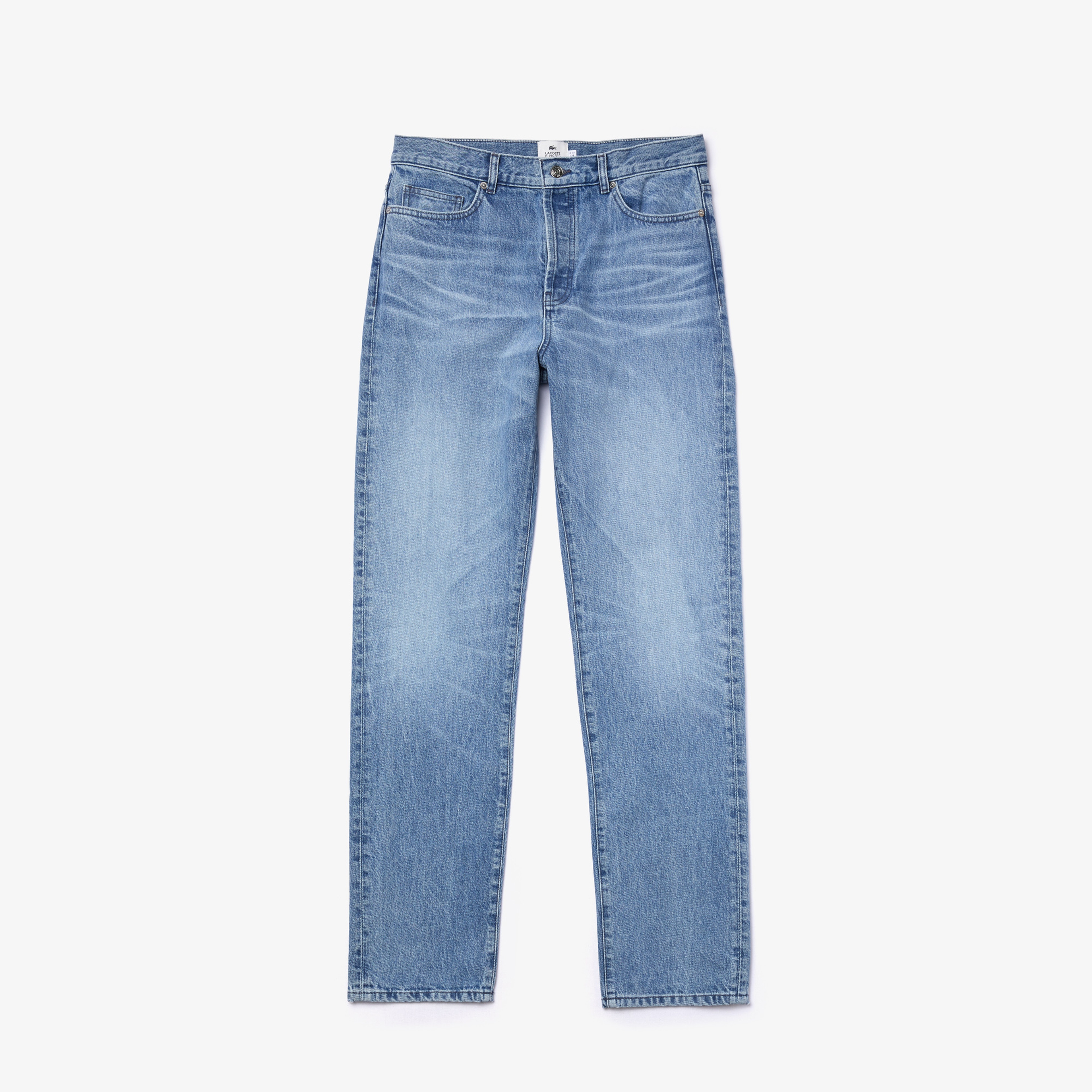 Lacoste L!VE Erkek Relaxed Fit Açık Mavi Denim Pantolon