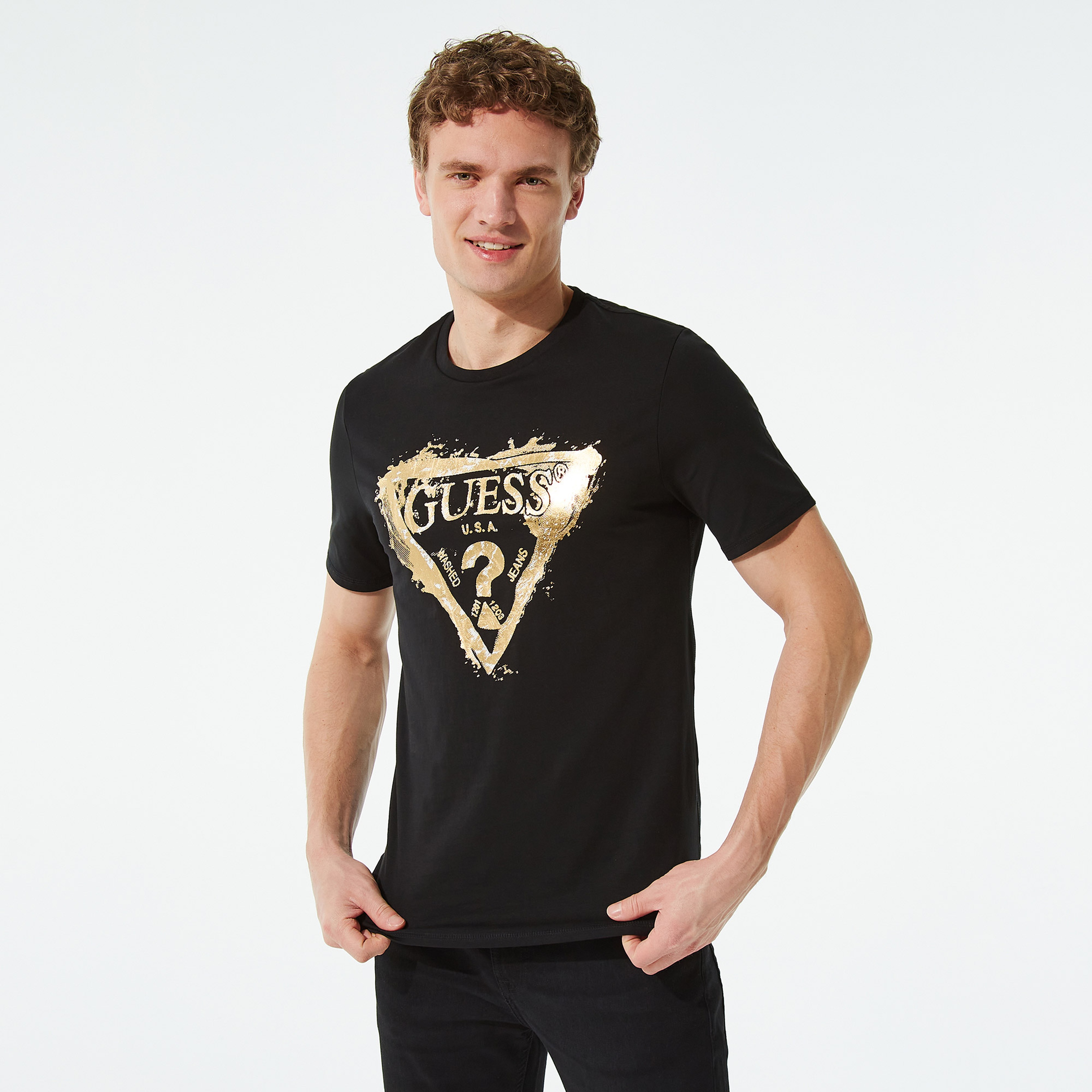 Guess Erkek Siyah T-shirt