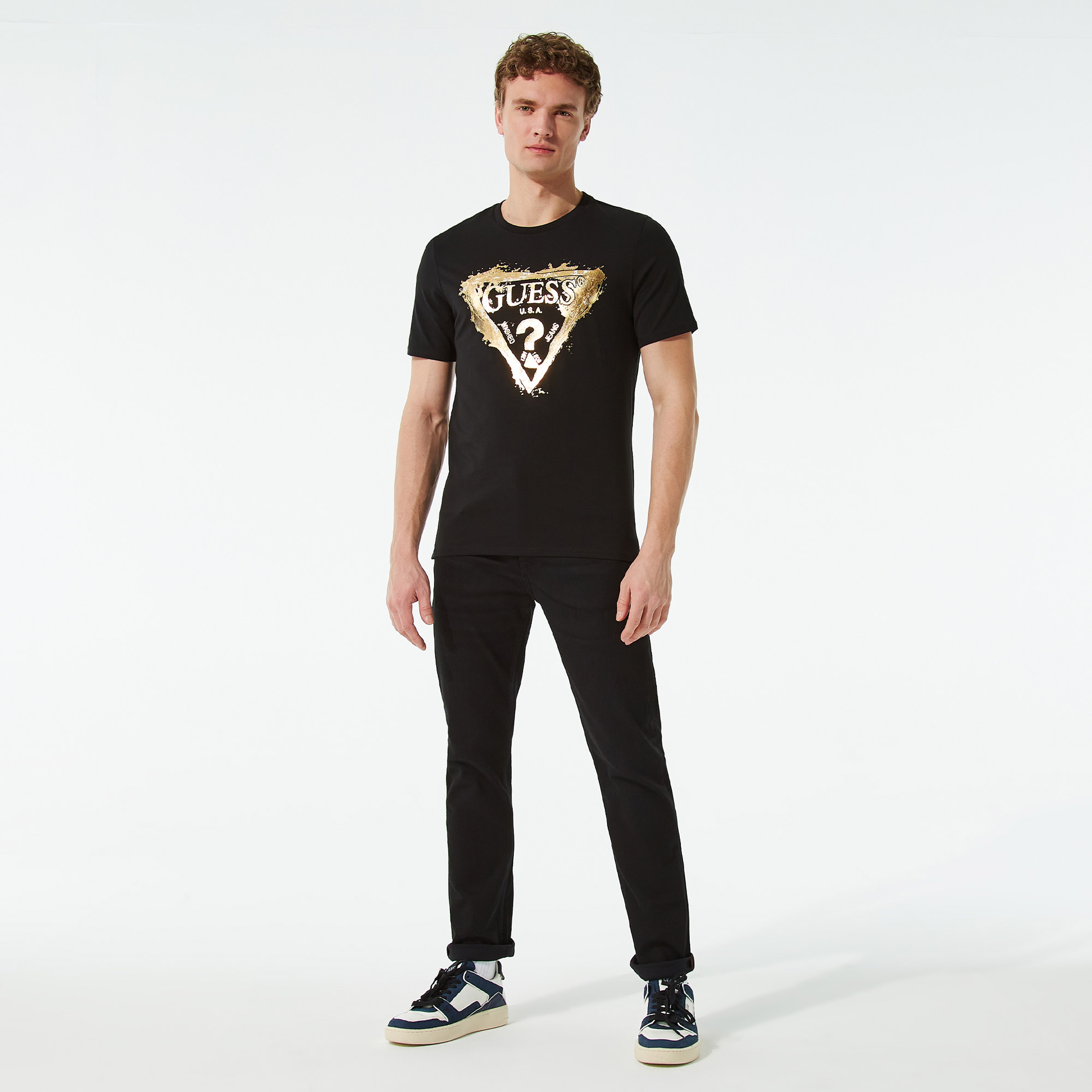 Guess Erkek Siyah T-shirt