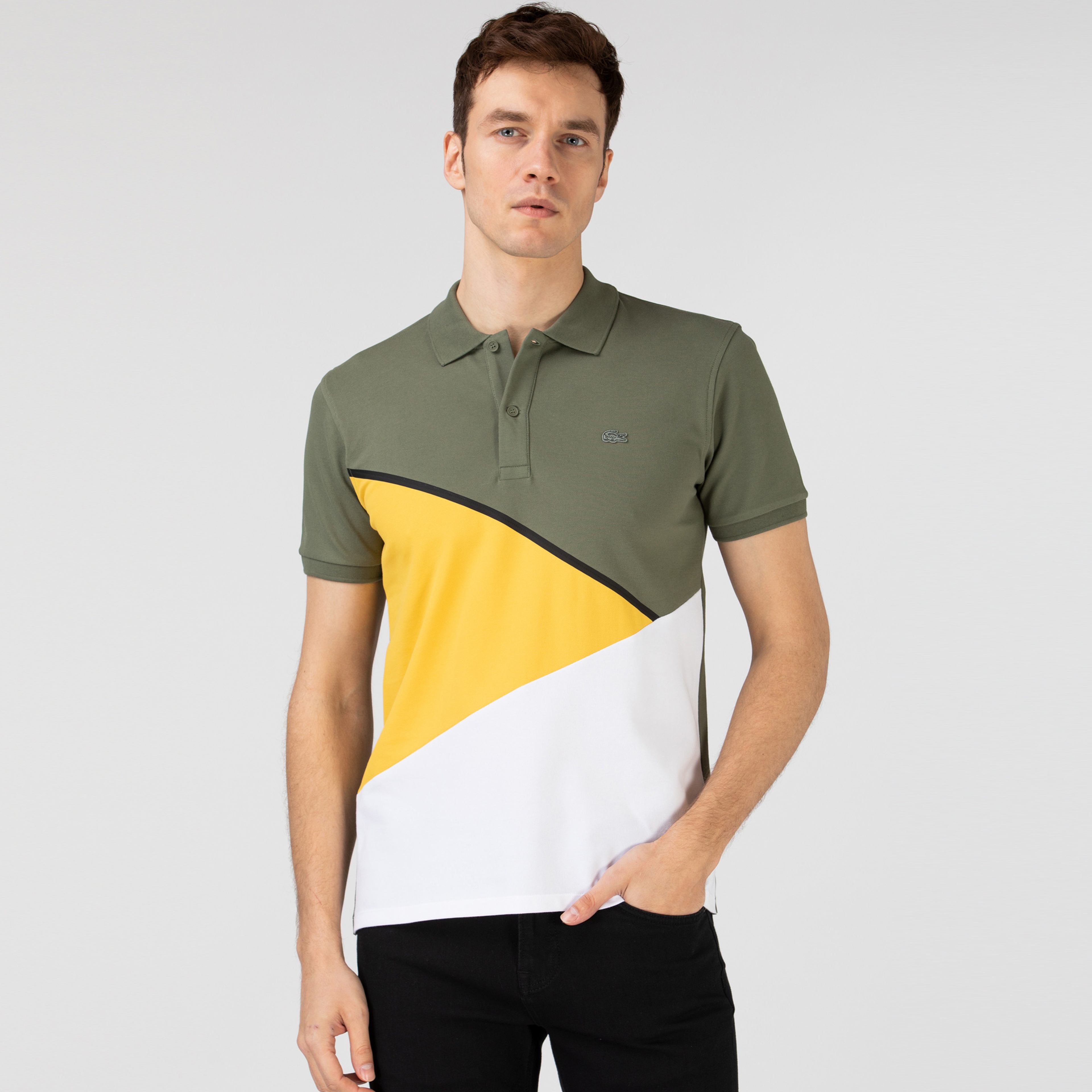 Lacoste Erkek Regular Fit Renk Bloklu Renkli Polo
