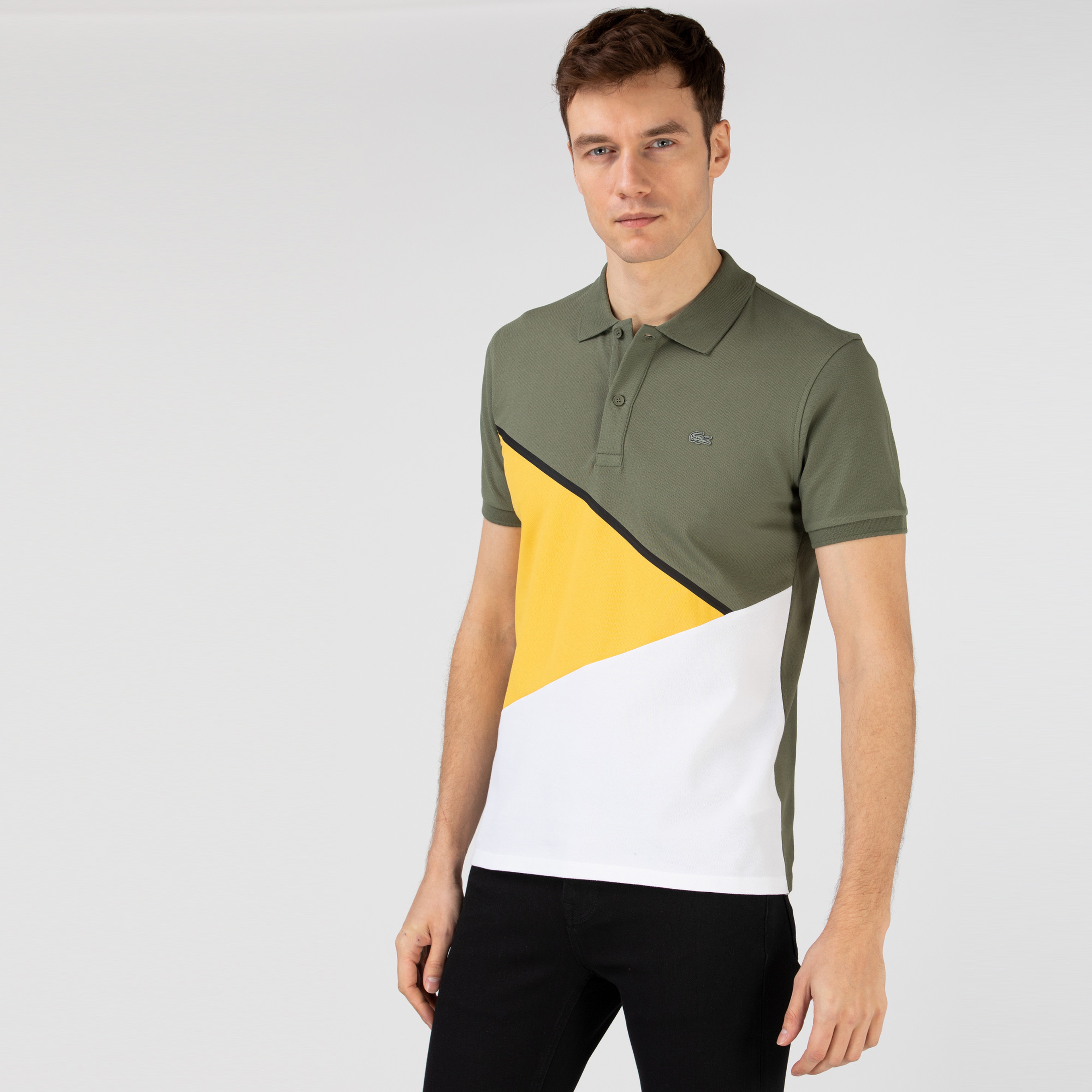 Lacoste Erkek Regular Fit Renk Bloklu Renkli Polo