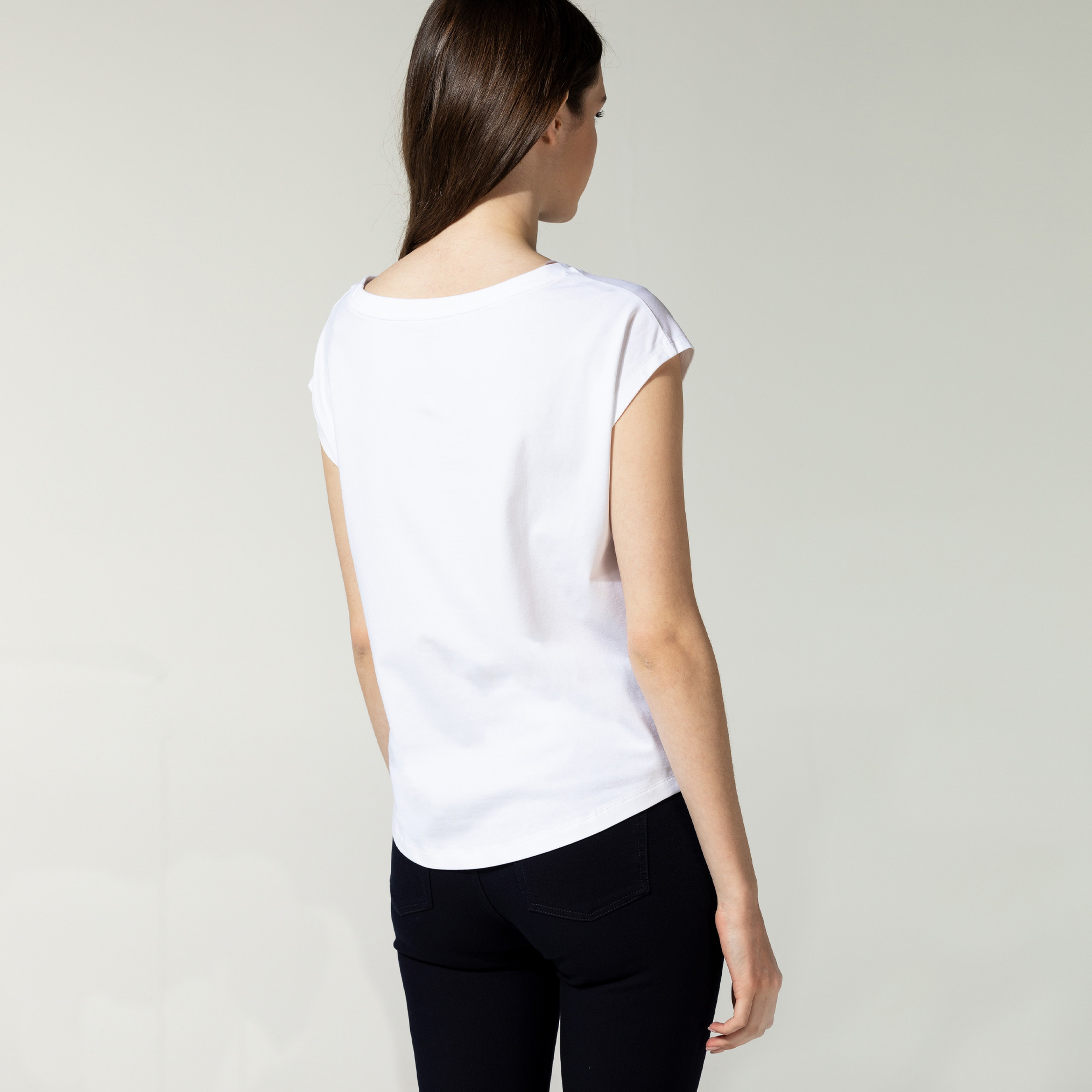 Nautica Kadın Beyaz Baskılı T-shirt