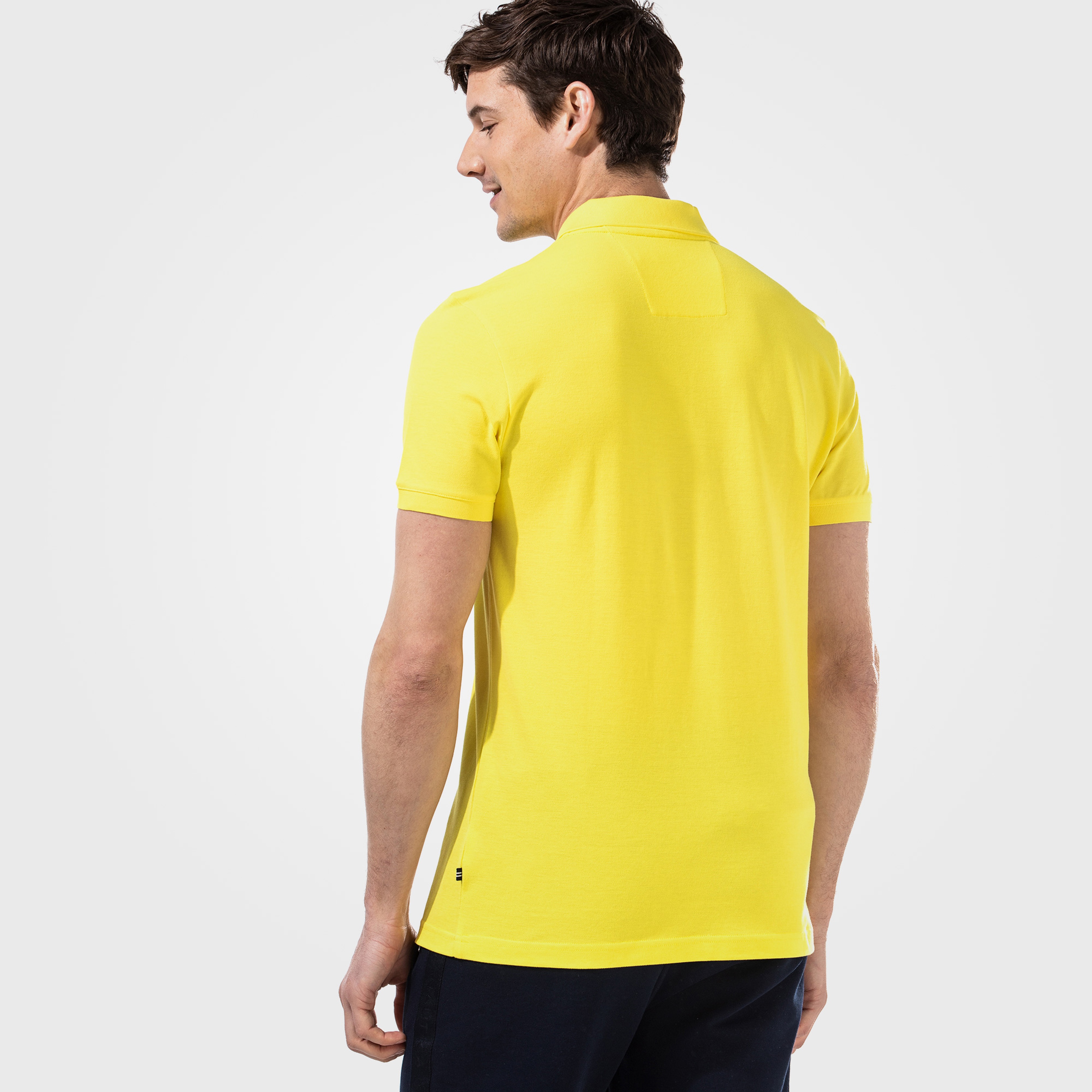 NAUTICA ERKEK SARI SLIM FIT KISA KOLLU POLO