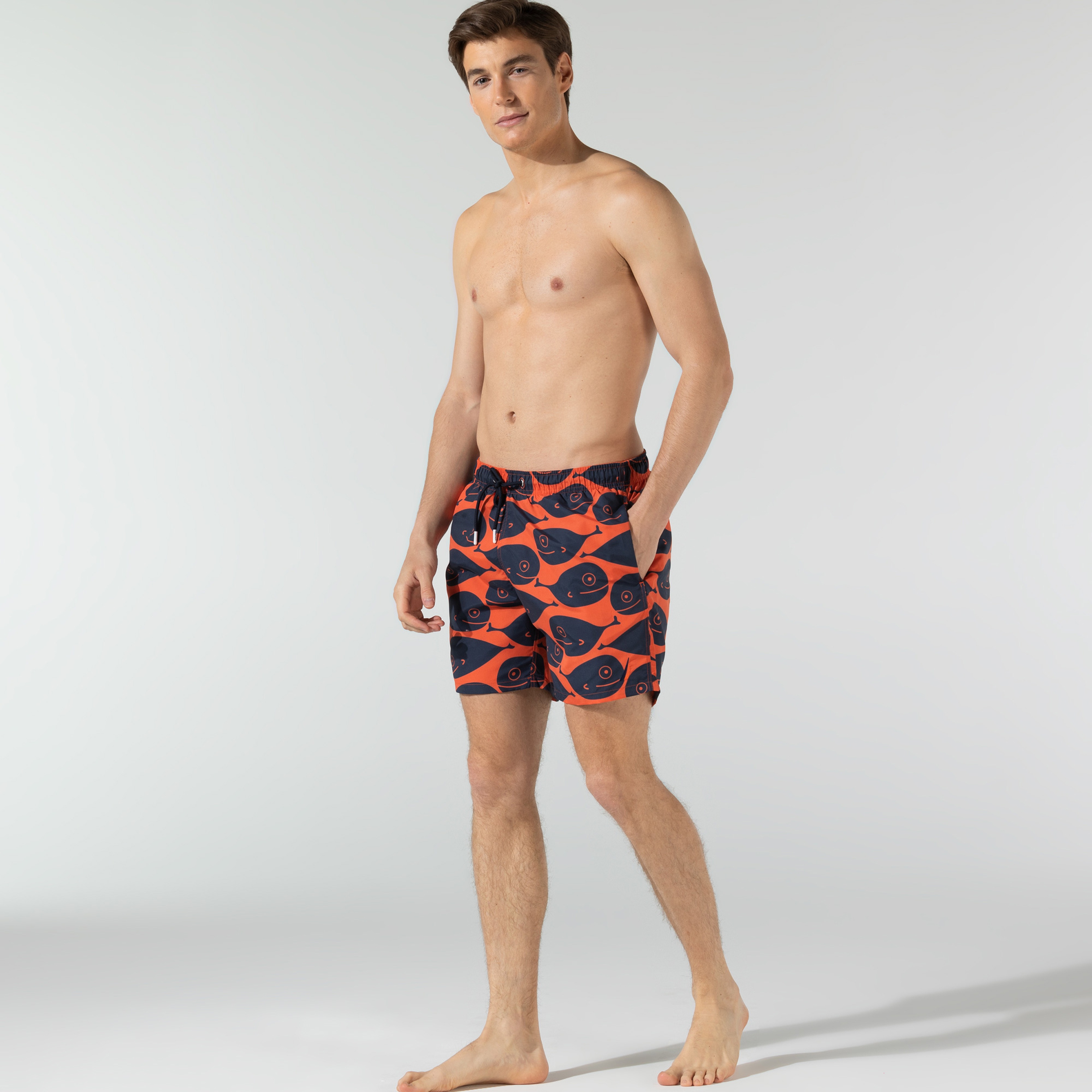 NAUTICA ERKEK TURUNCU BASKILI MAYO ŞORT