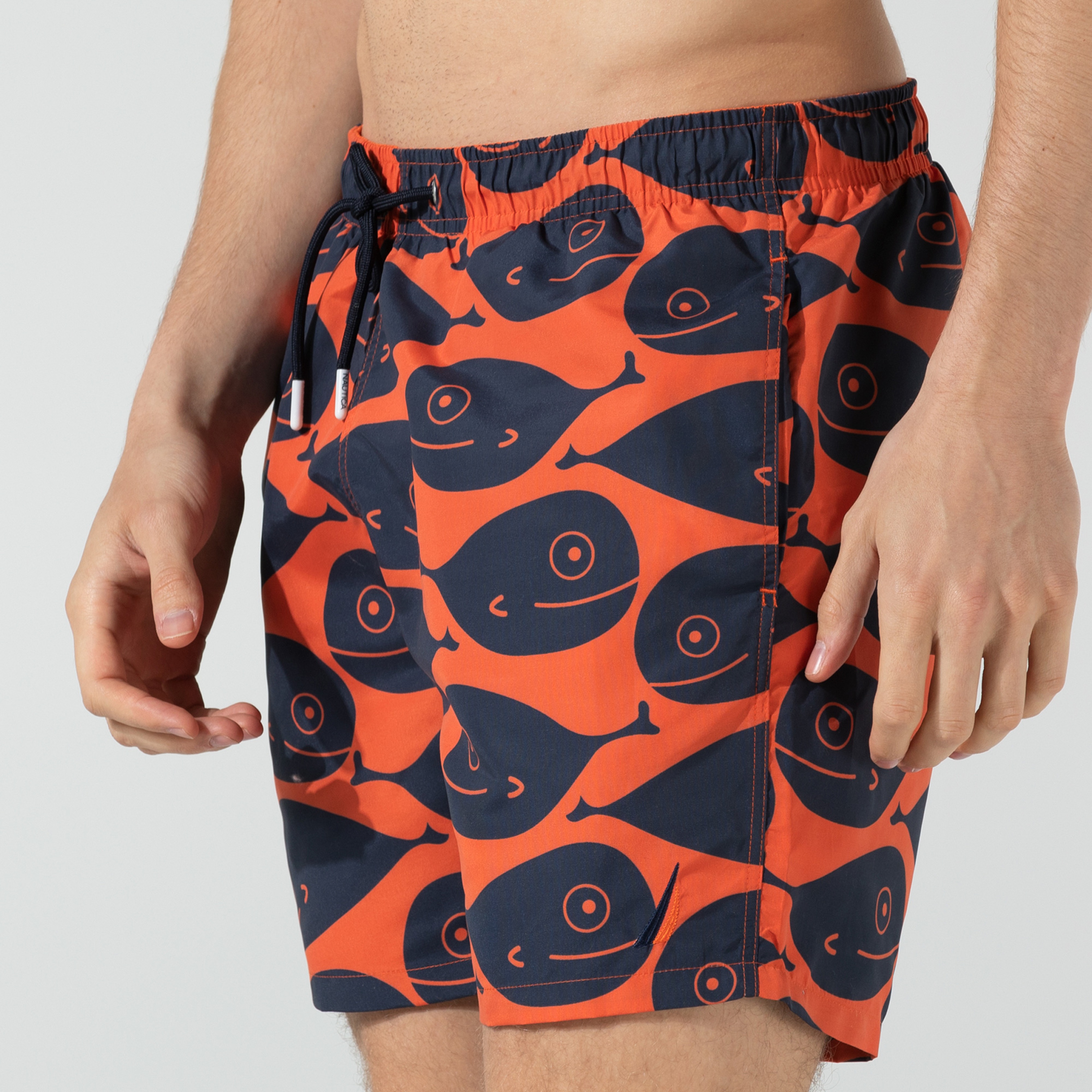 NAUTICA ERKEK TURUNCU BASKILI MAYO ŞORT