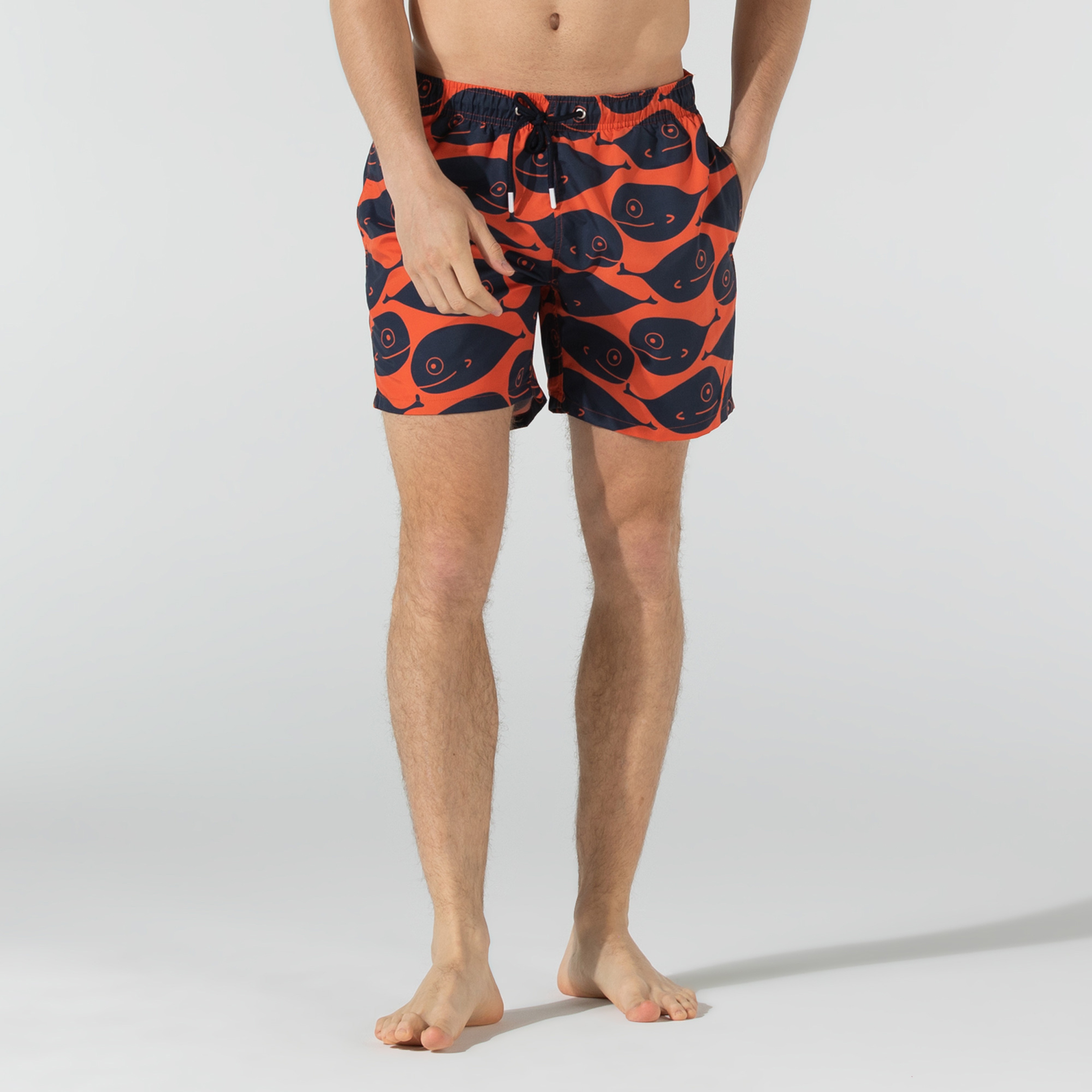 NAUTICA ERKEK TURUNCU BASKILI MAYO ŞORT