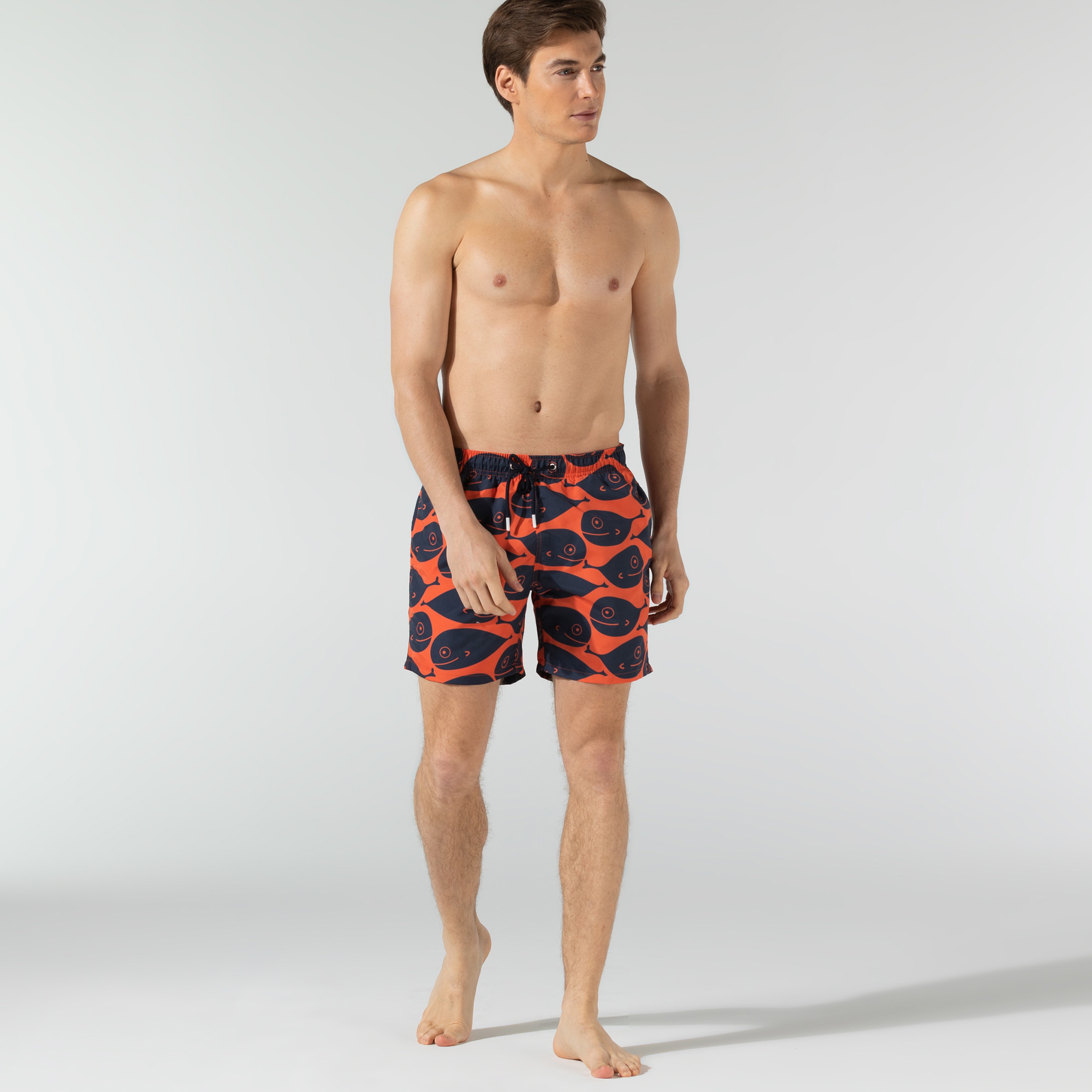 NAUTICA ERKEK TURUNCU BASKILI MAYO ŞORT