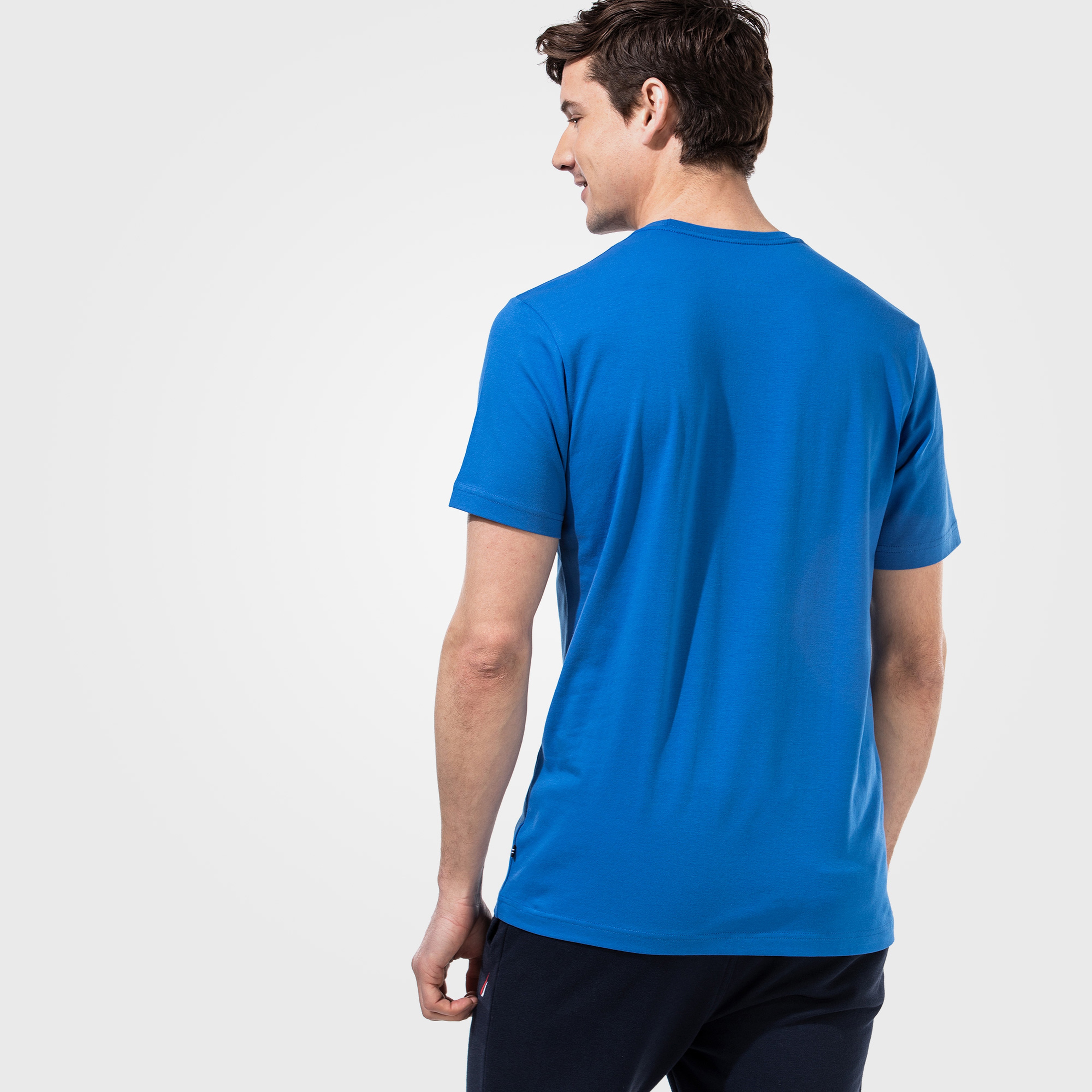NAUTICA ERKEK MAVİ KISA KOLLU BASKILI TSHIRT