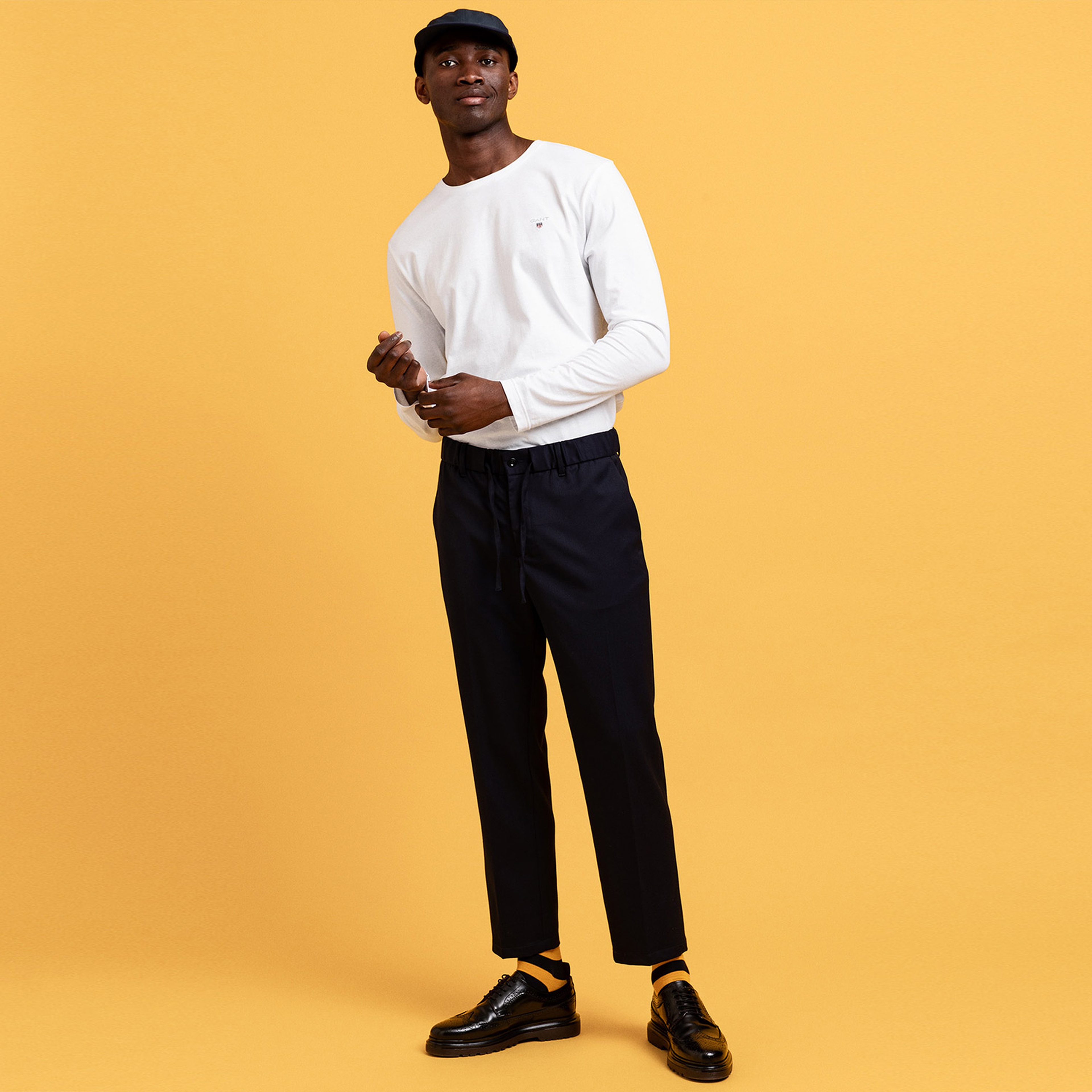 Gant Erkek Beyaz Regular Fit Bisiklet Yaka T-shirt