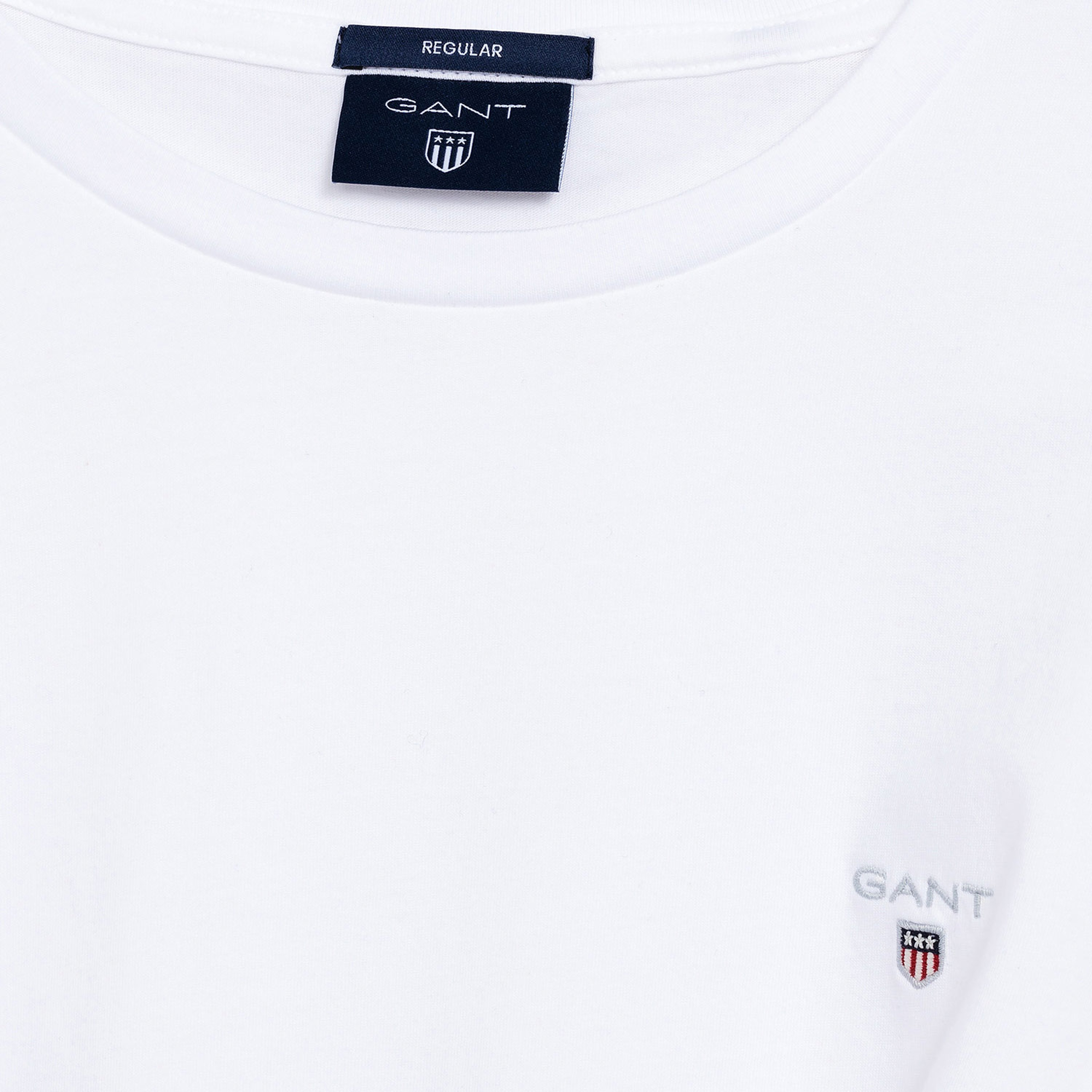 Gant Erkek Beyaz Regular Fit Bisiklet Yaka T-shirt