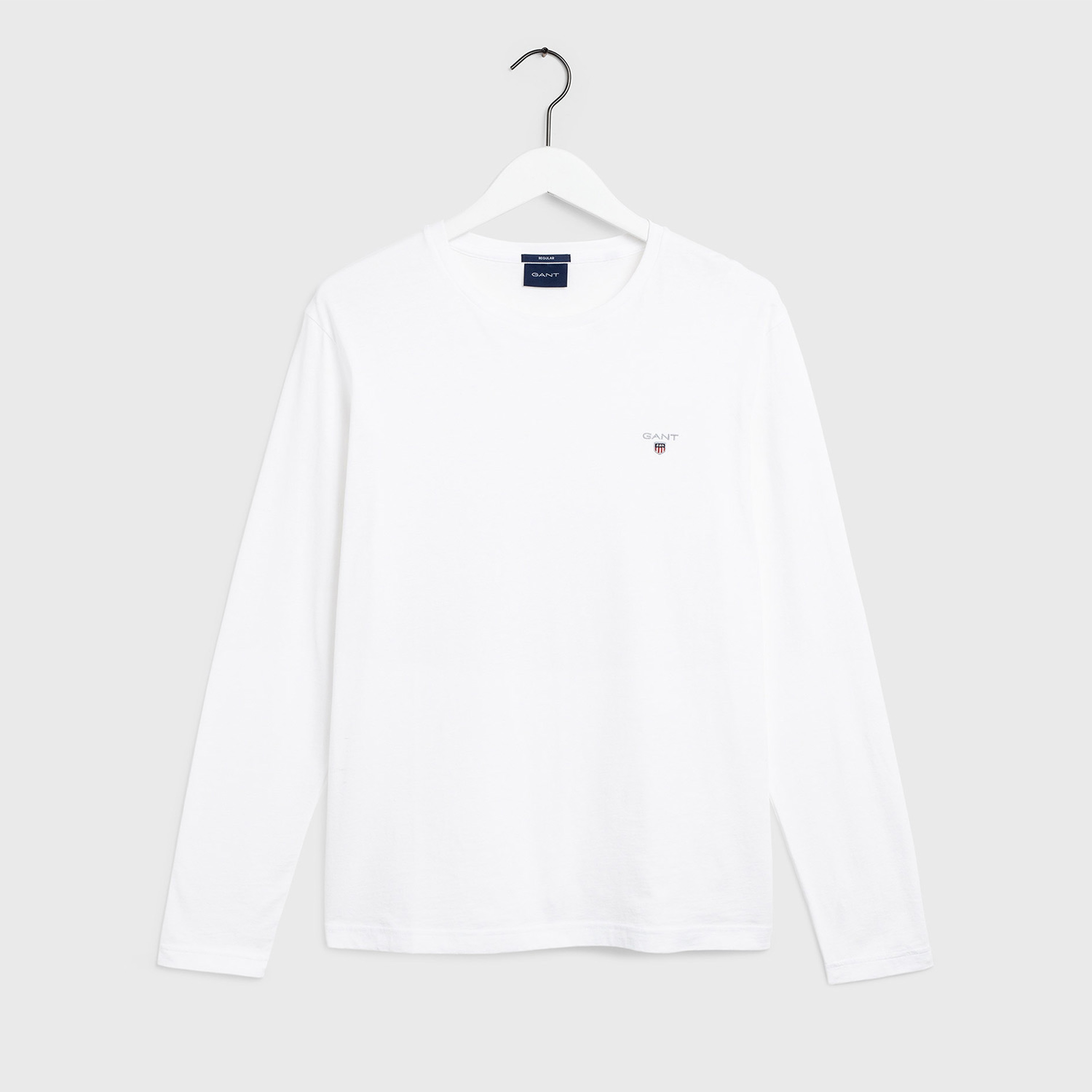 Gant Erkek Beyaz Regular Fit Bisiklet Yaka T-shirt