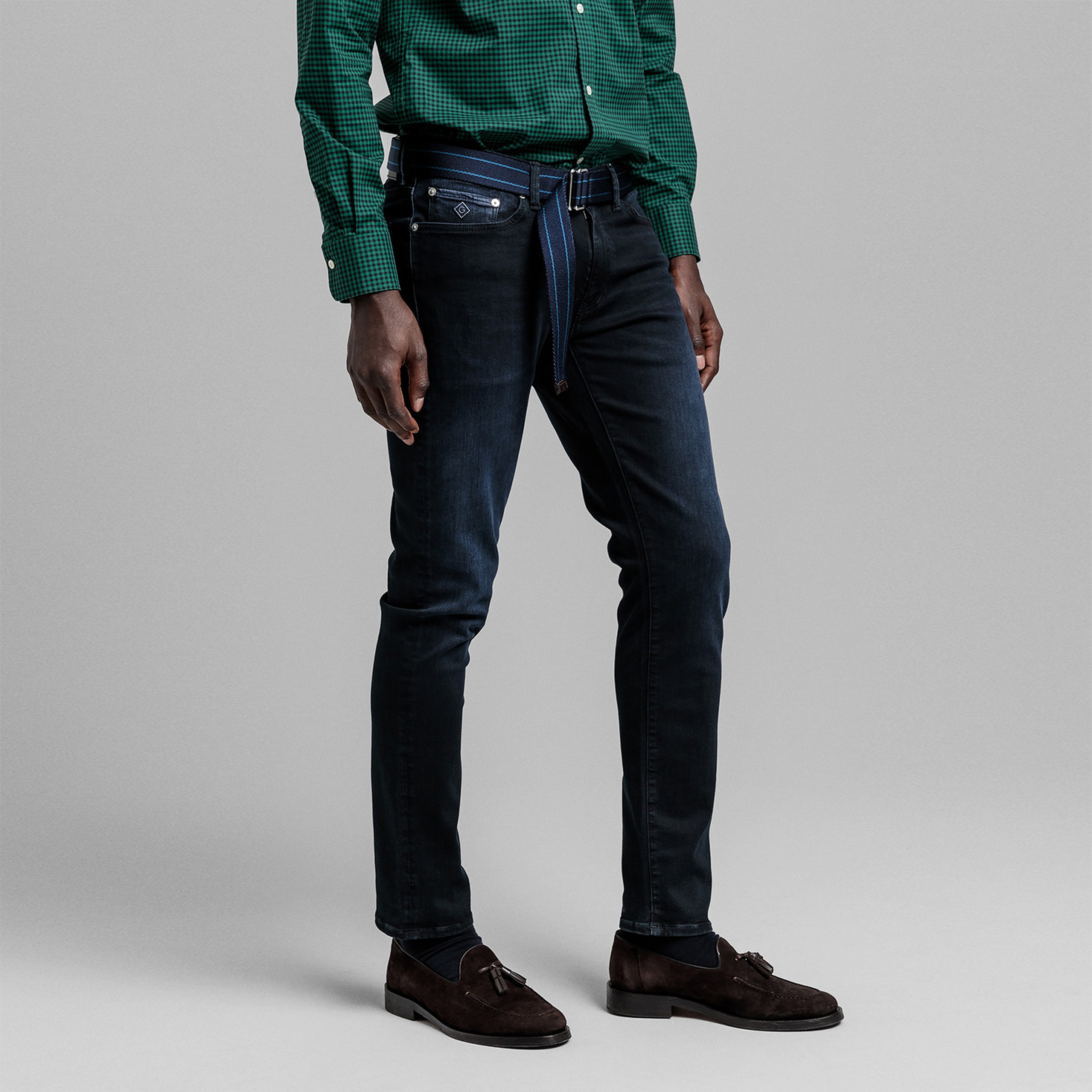 GANT Erkek Lacivert Extra Slim Fit Jean Pantolon
