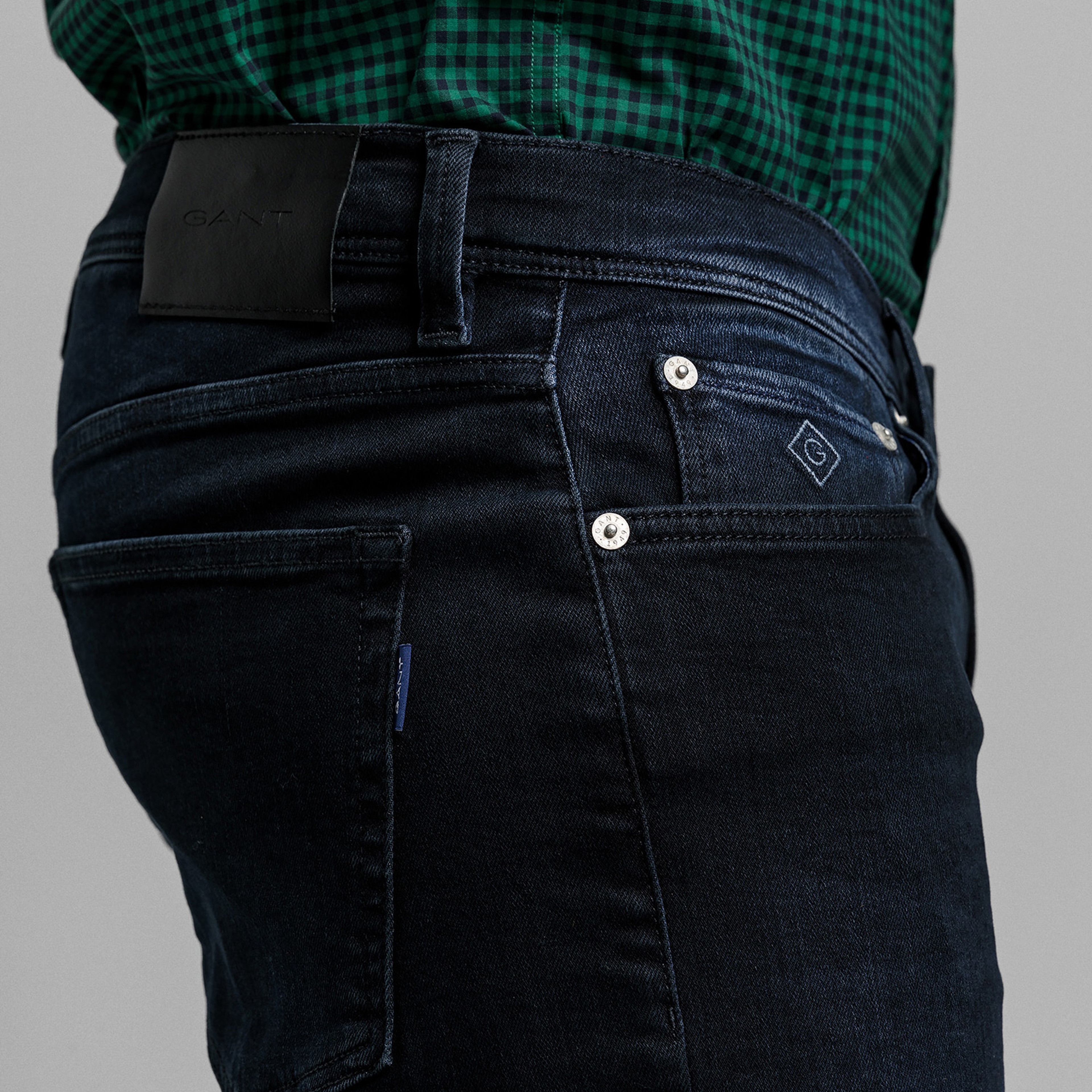 GANT Erkek Lacivert Extra Slim Fit Jean Pantolon