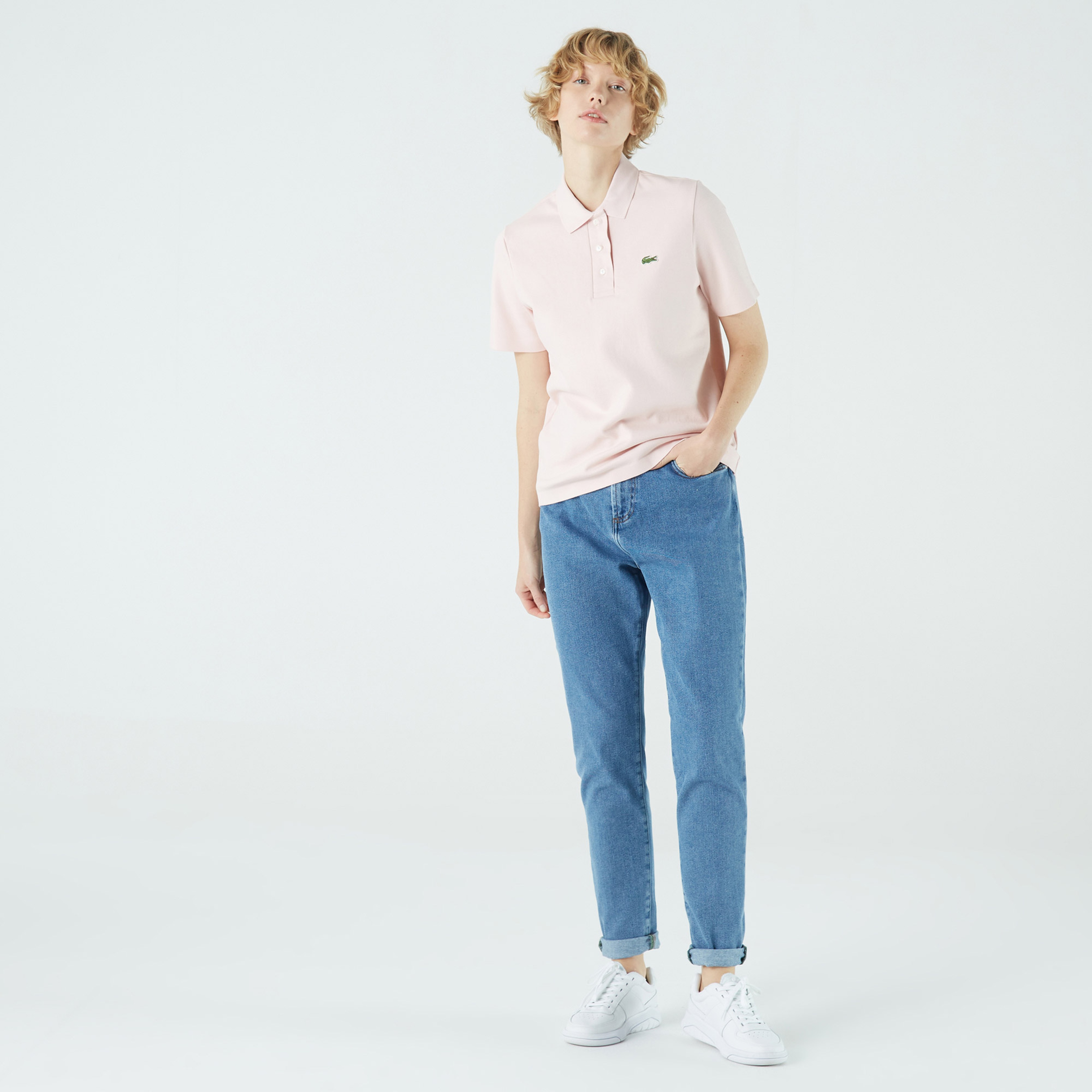 Lacoste Kadın Regular Fit Açık Pembe Polo