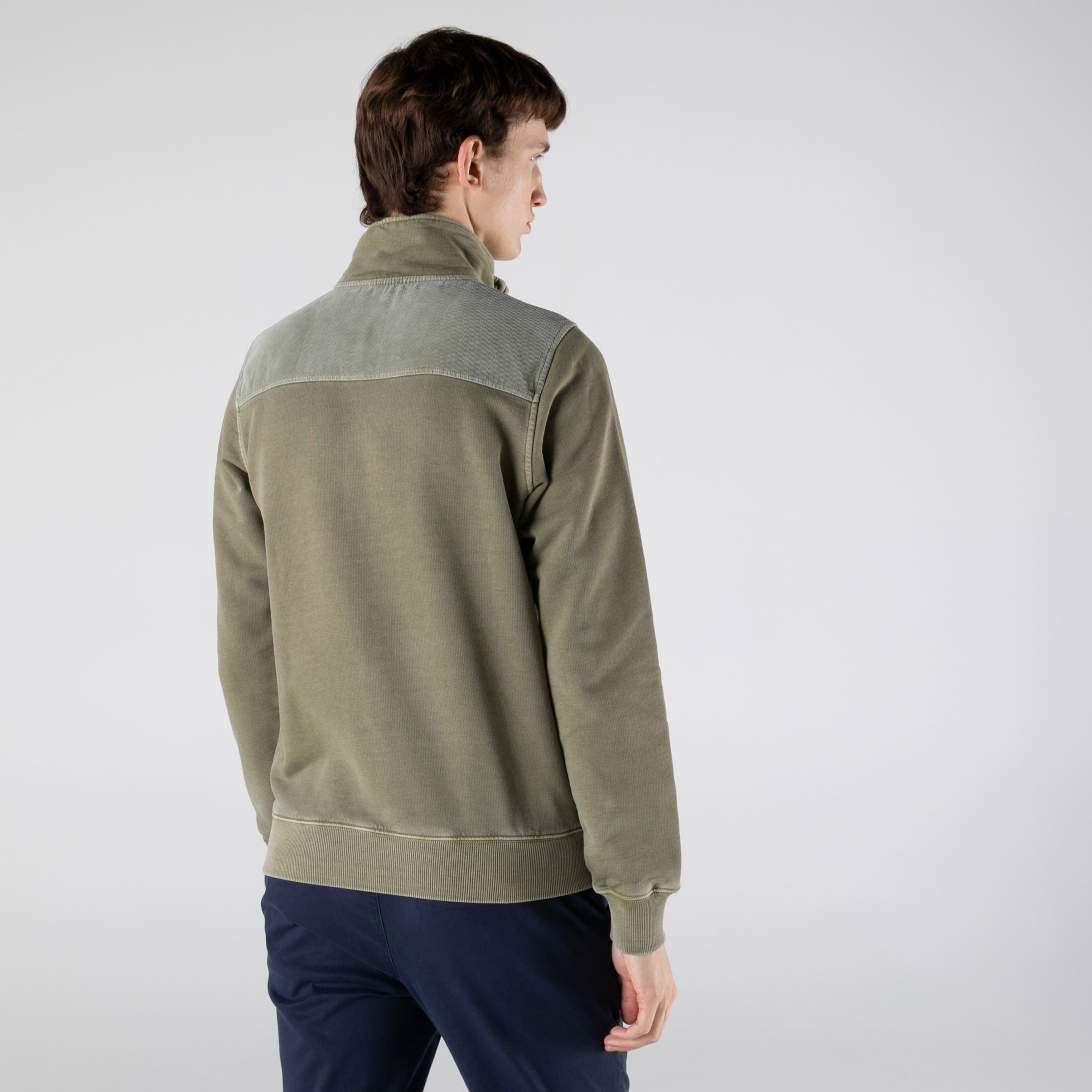 Lacoste Erkek Regular Fit Yarım Fermuarlı Haki Sweatshirt