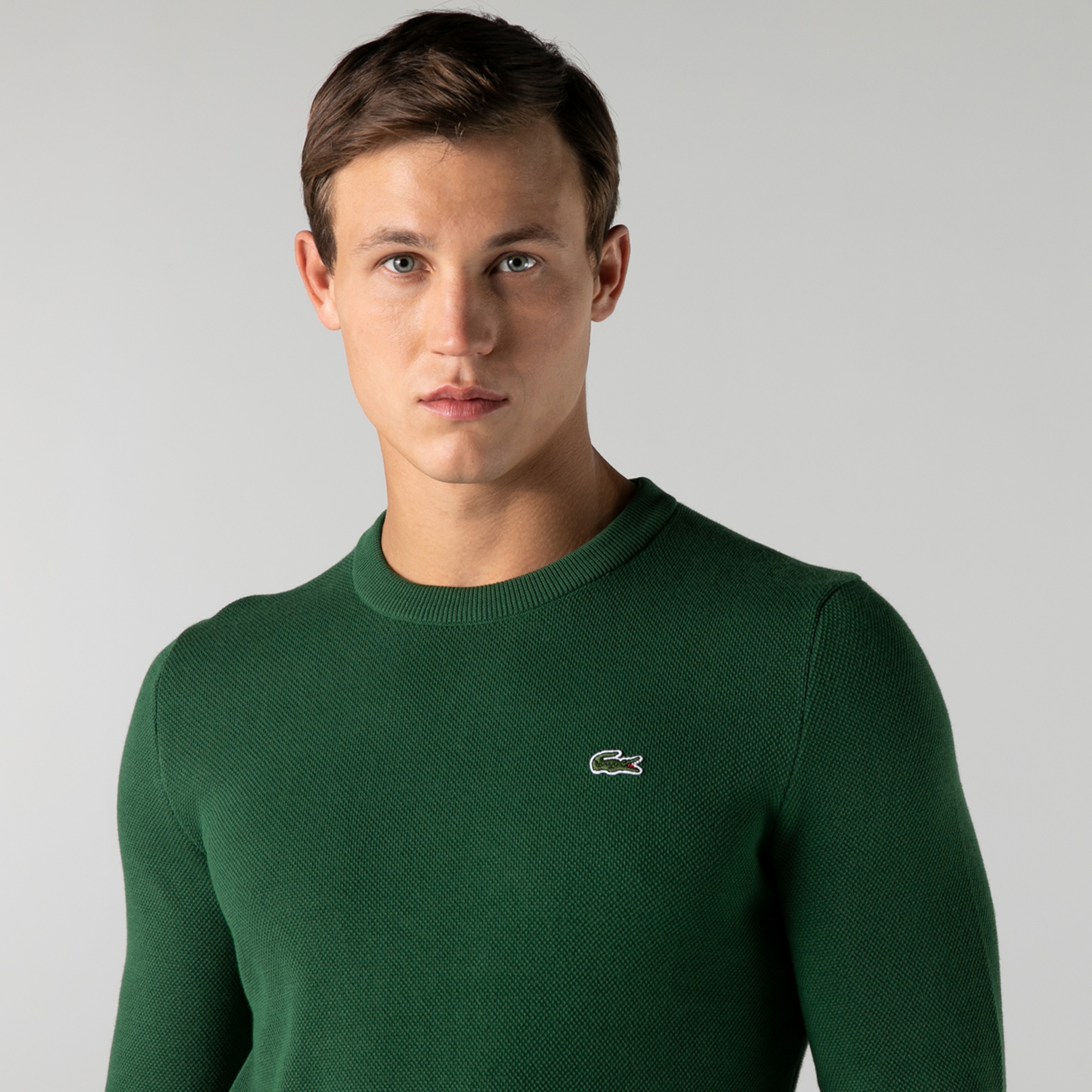 Lacoste Erkek Bisiklet Yaka Yeşil Kazak