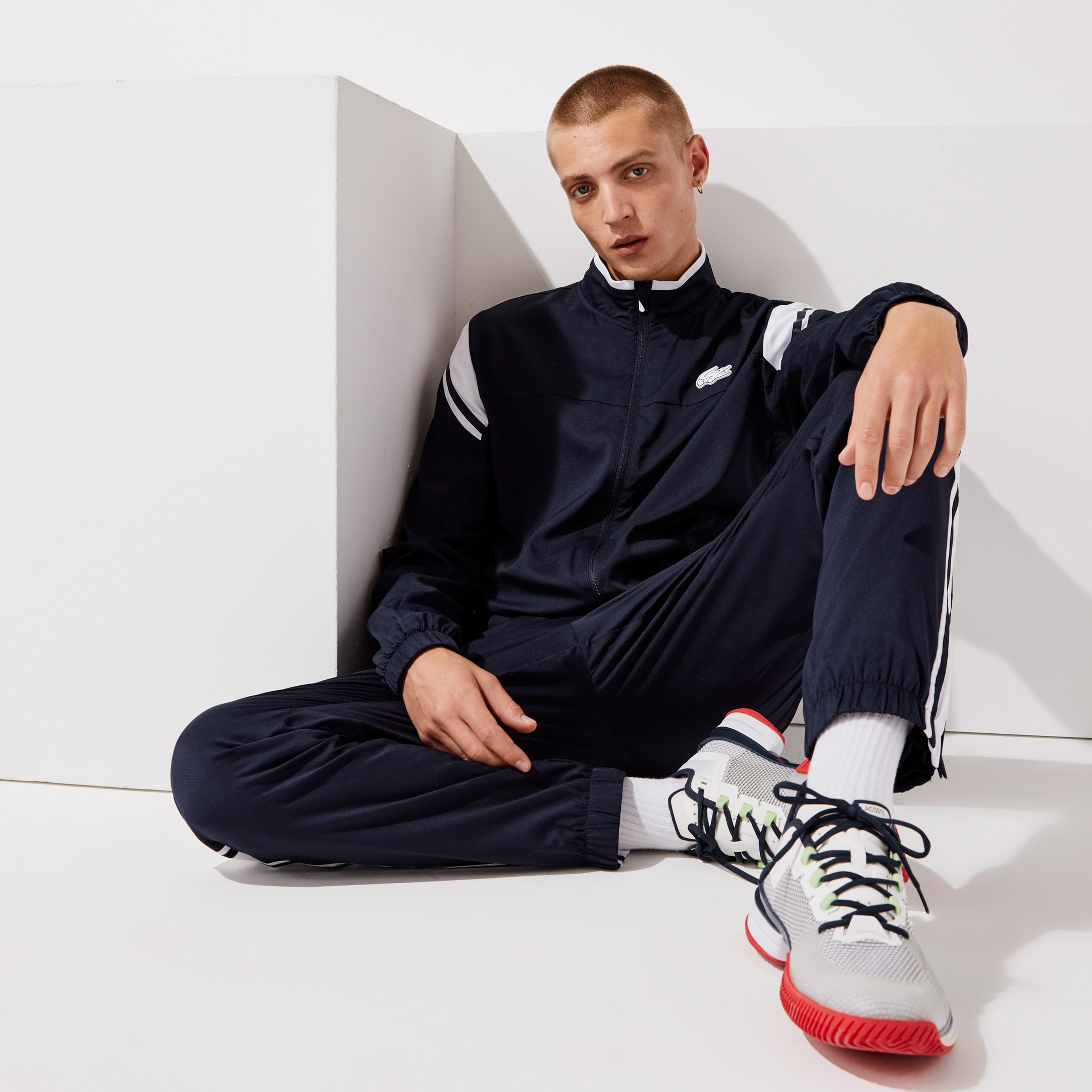 Lacoste SPORT Erkek Regular Fit Renk Bloklu Lacivert Eşofman Takımı