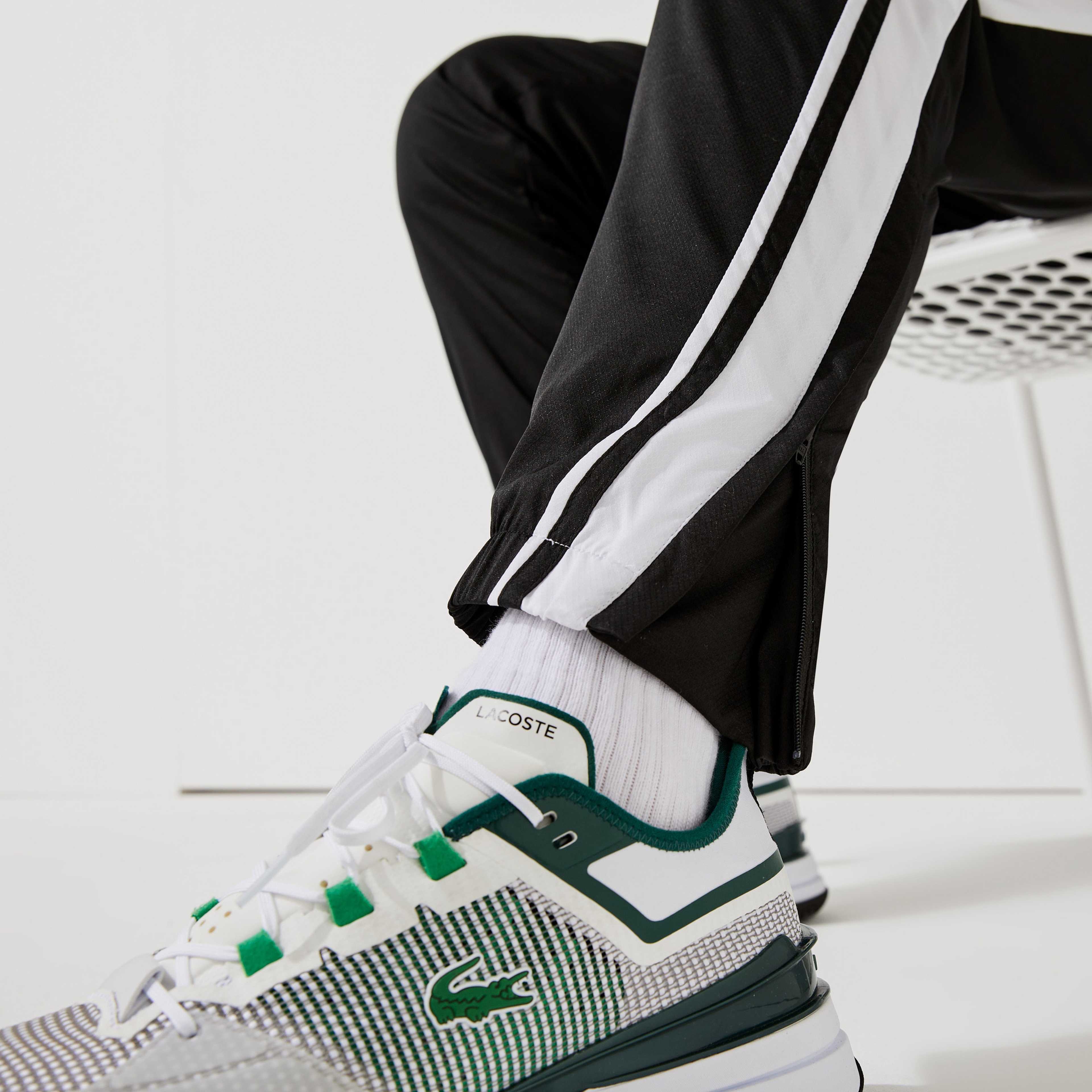 Lacoste SPORT Erkek Regular Fit Renk Bloklu Siyah Eşofman Takımı