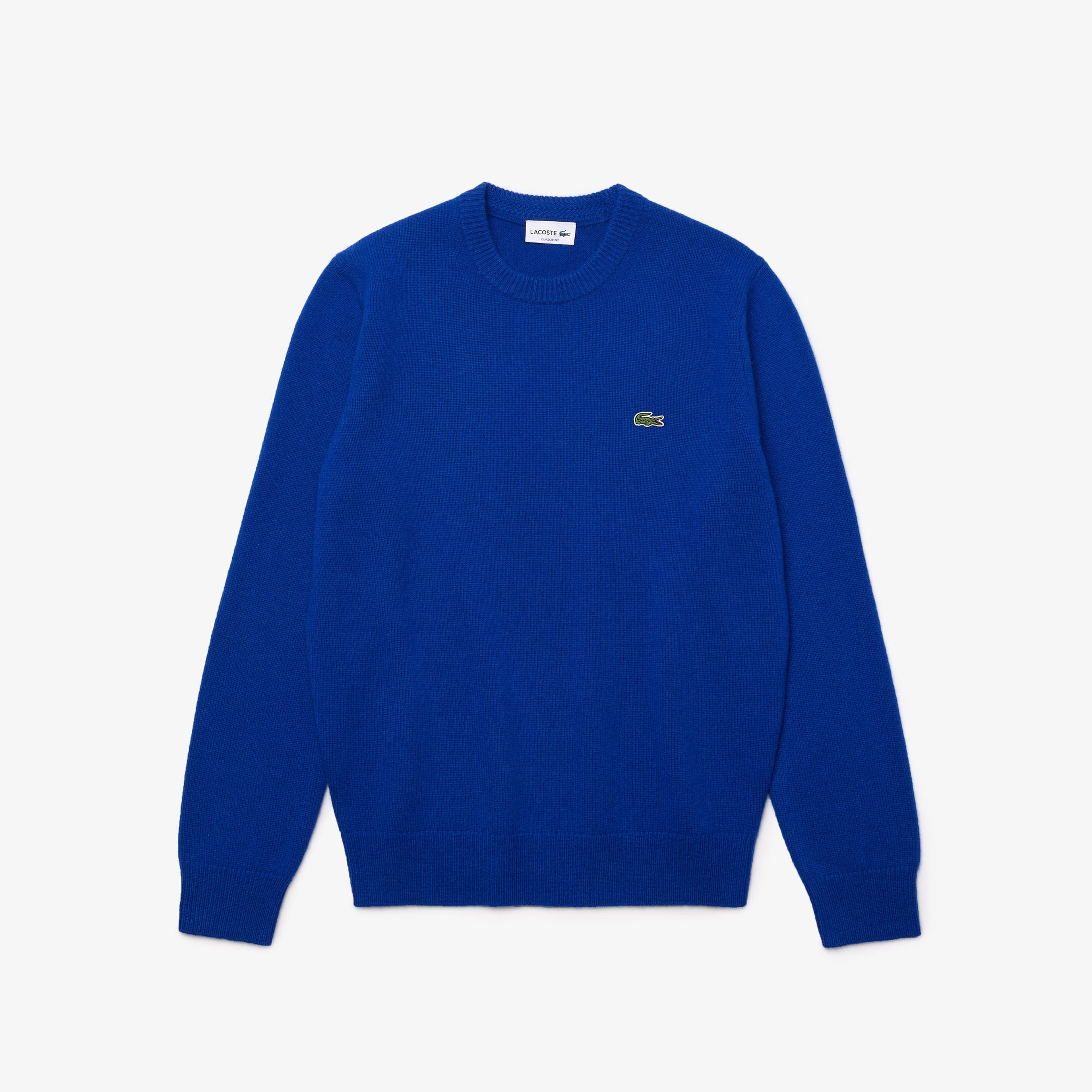 Lacoste Erkek Classic Fit Bisiklet Yaka Kaşmir Mavi Kazak